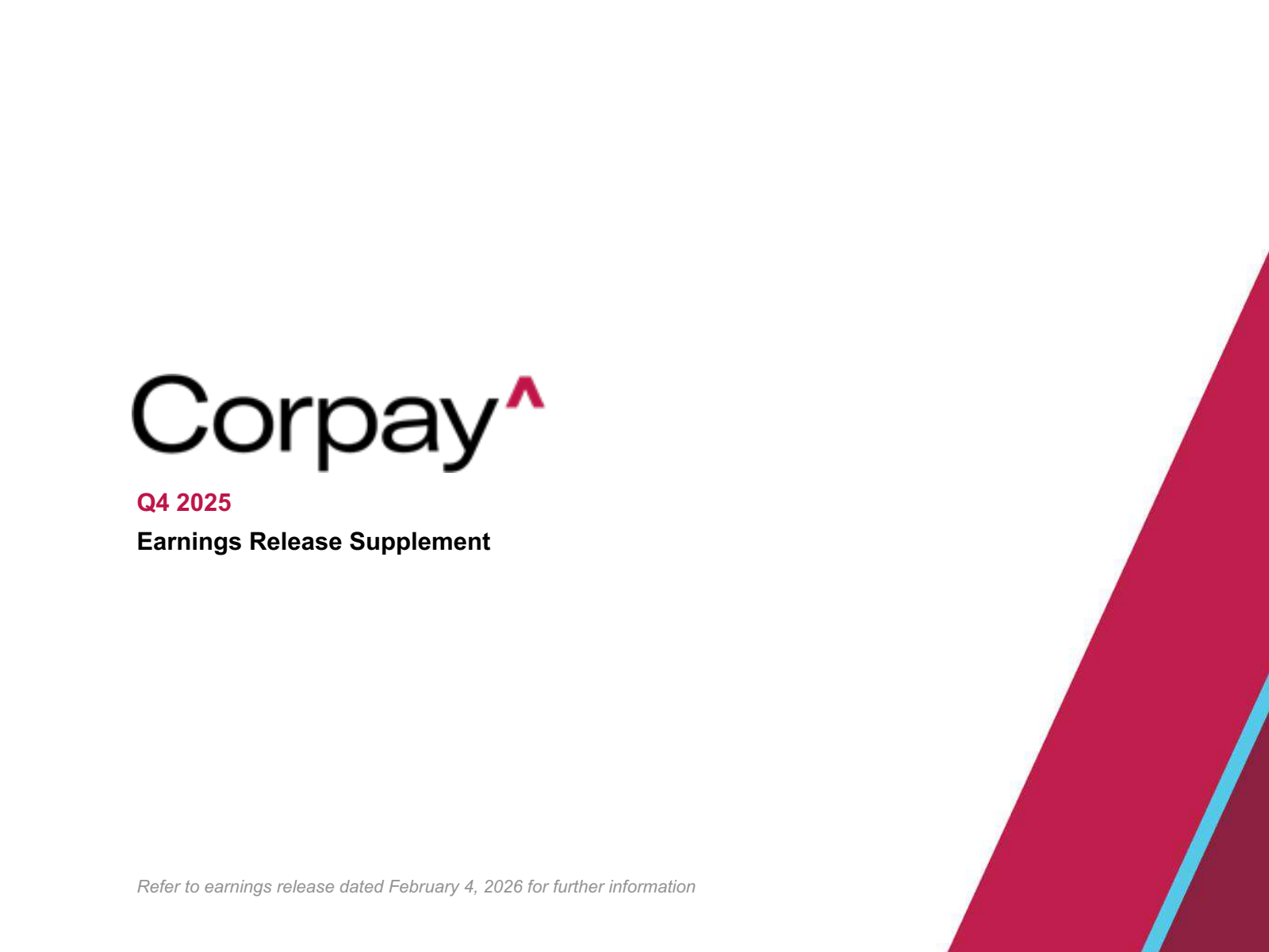 Corpay's Q4 2025 Slide Deck