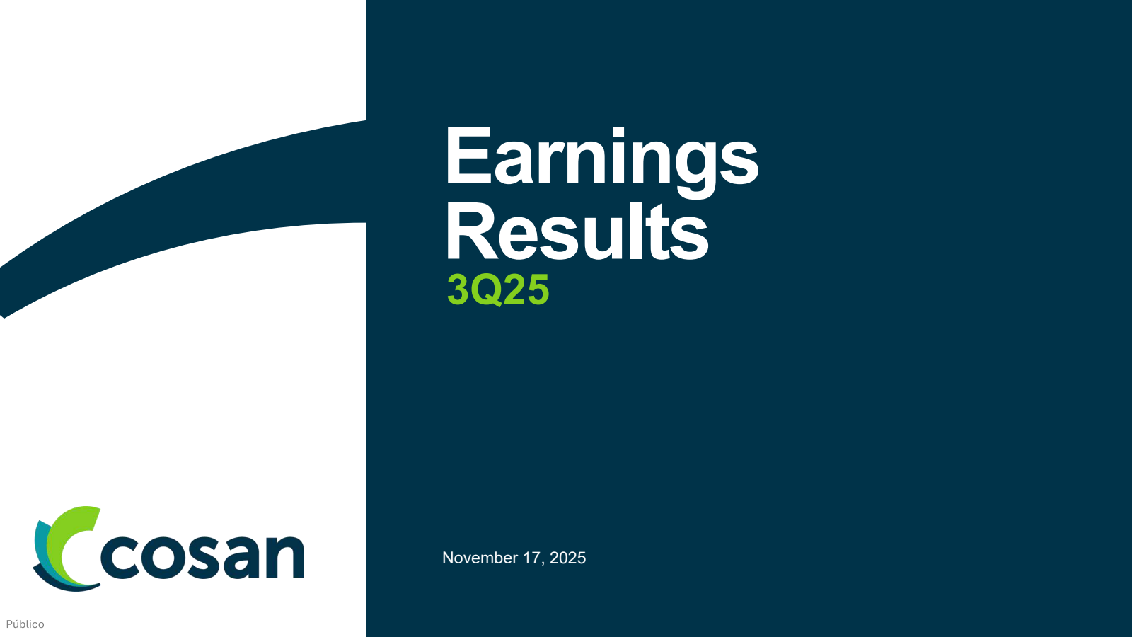 Cosan's Q3 2025 Slide Deck