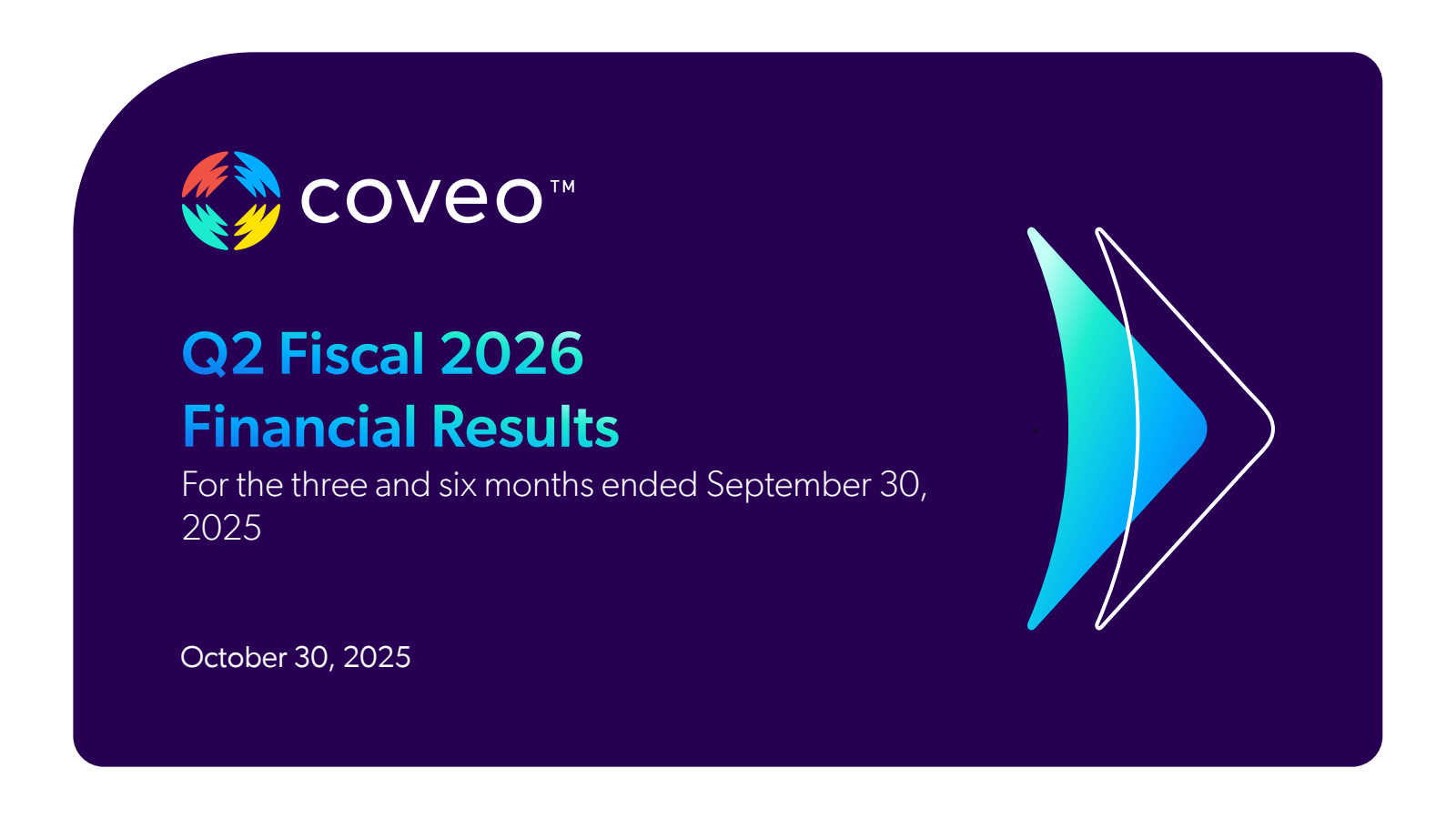 Coveo Solutions' Q2 2026 Slide Deck