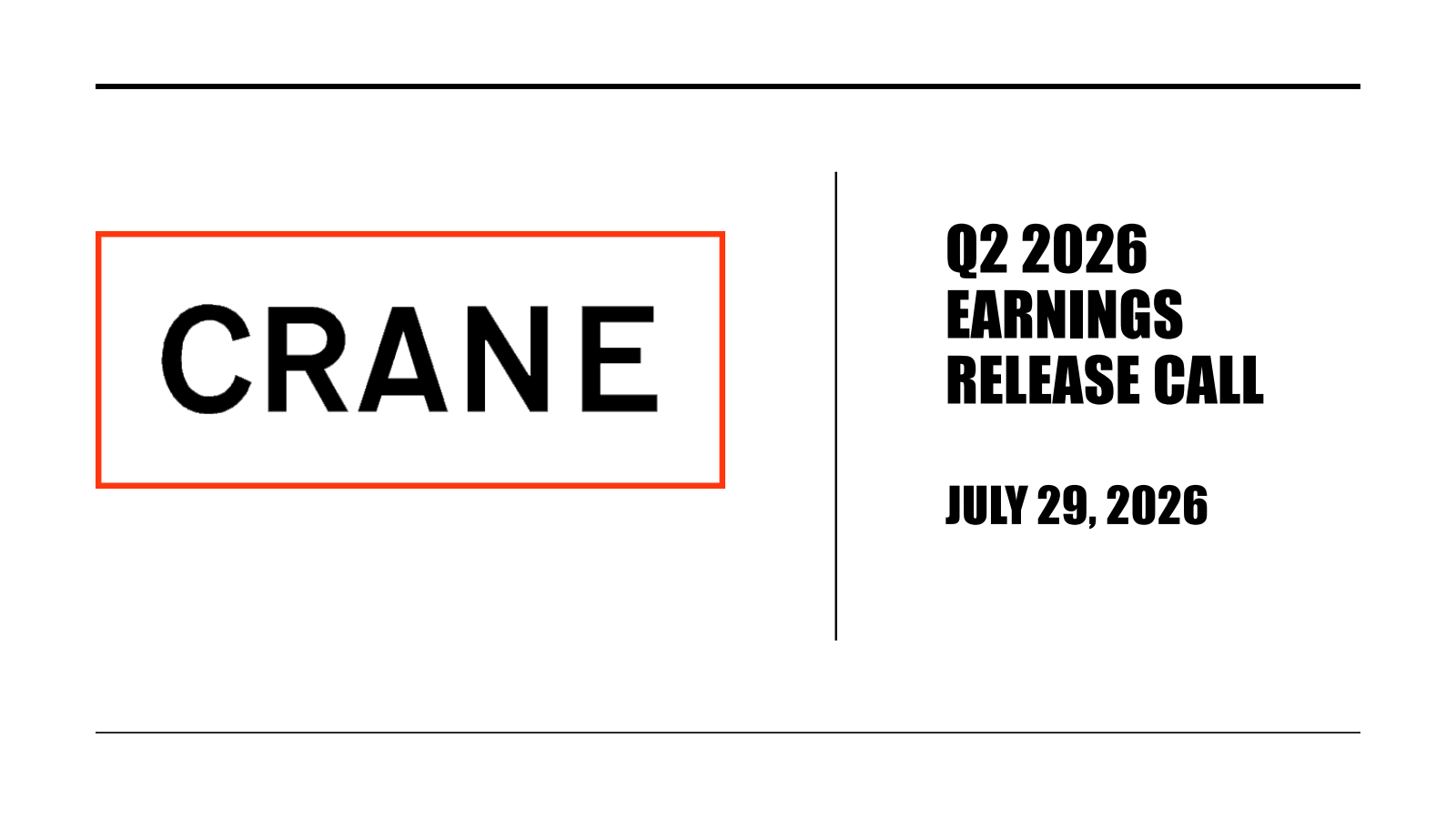 Crane's Q2 2026 Slide Deck
