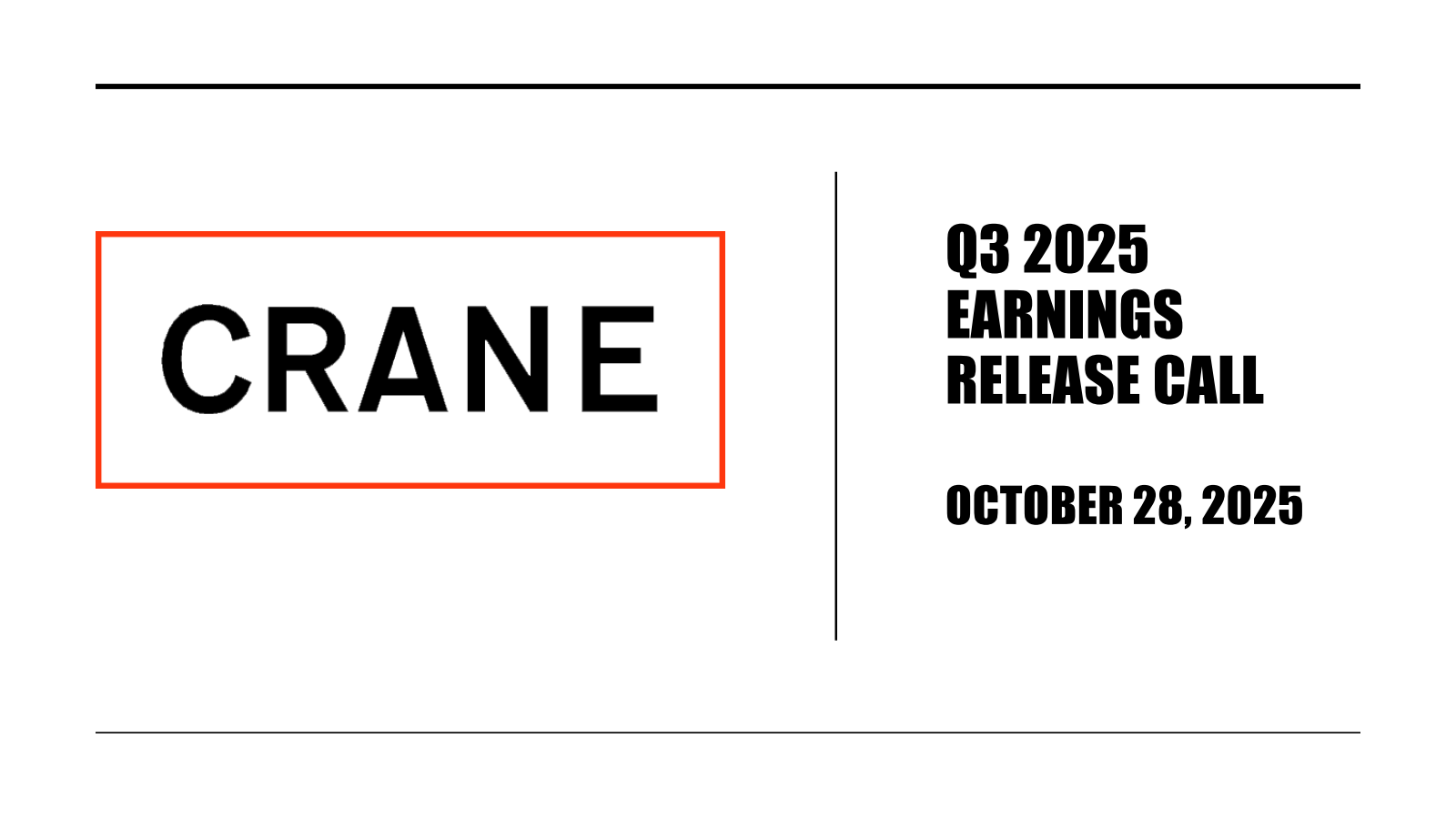 Crane's Q3 2025 Slide Deck