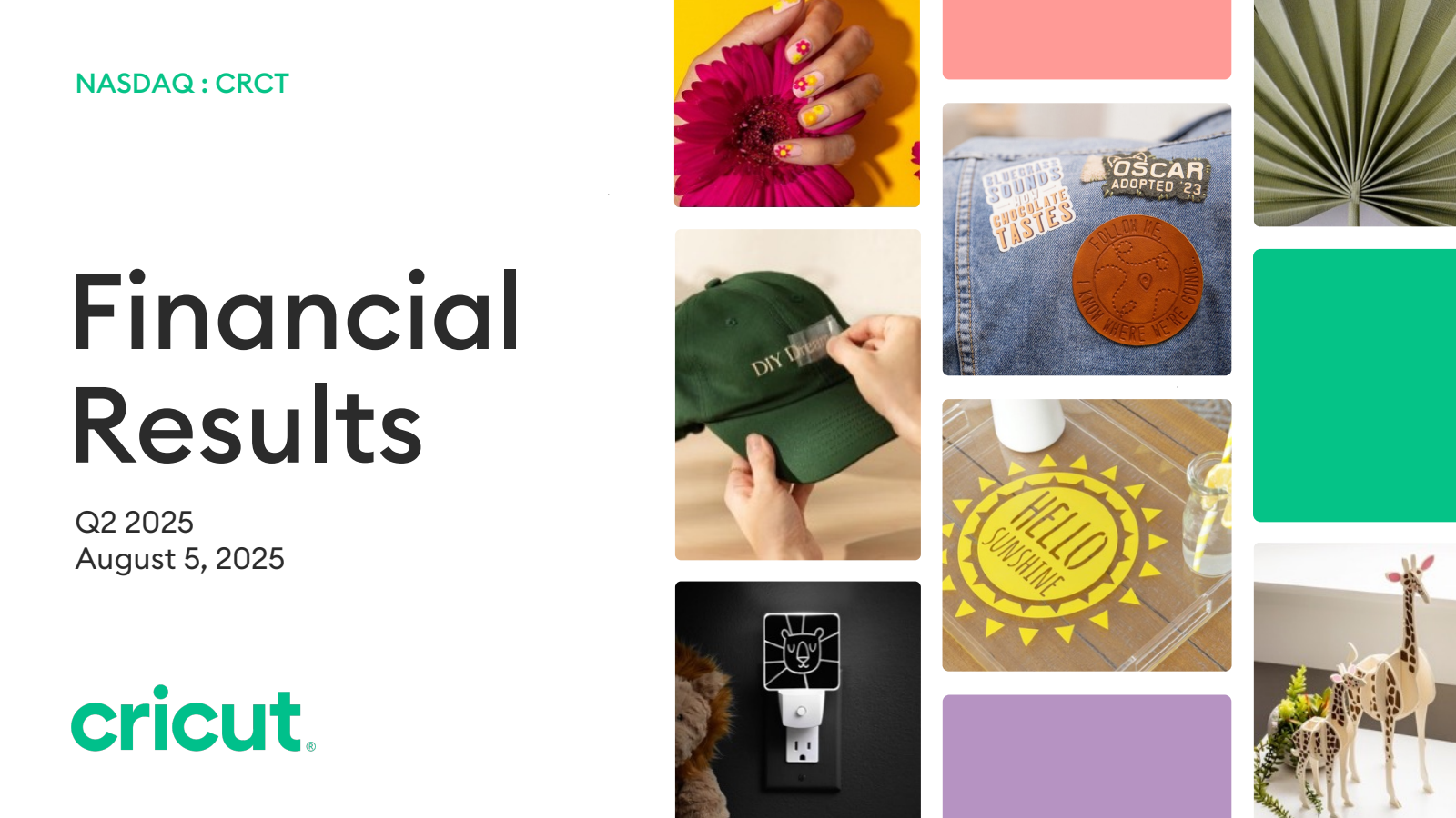Cricut's Q2 2025 Slide Deck