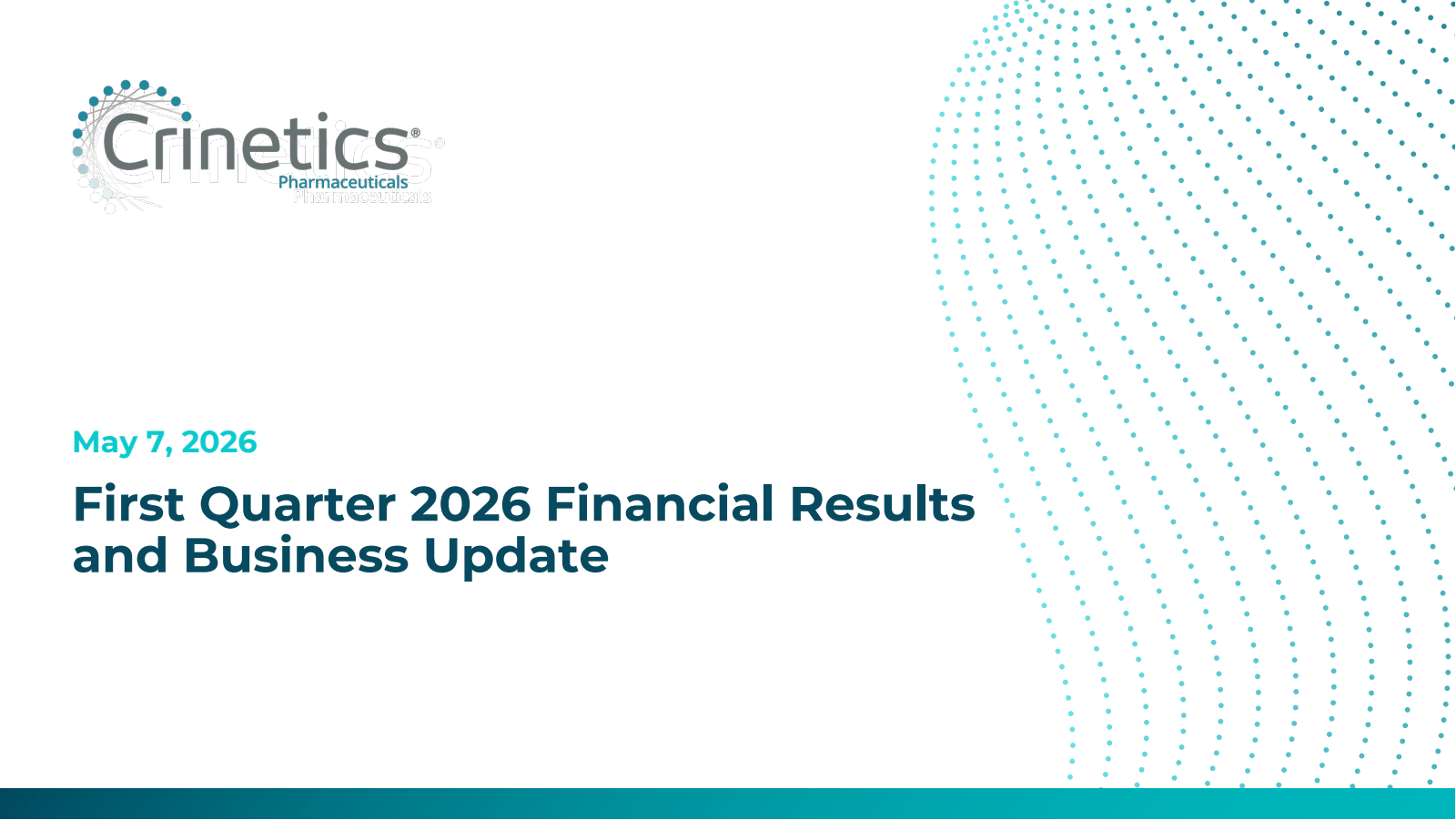 Crinetics Pharmaceuticals' Q1 2026 Slide Deck