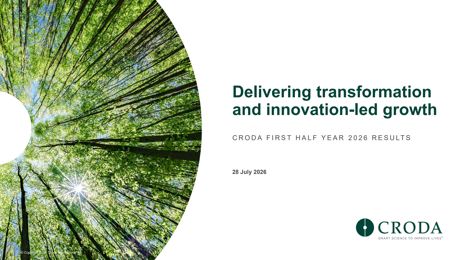Croda International's H1 2026 Slide Deck