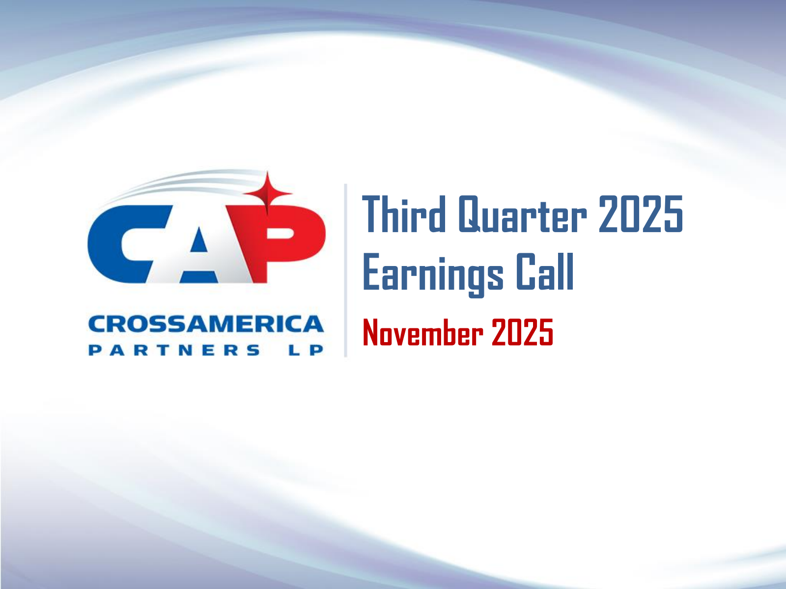 CrossAmerica Partners' Q3 2025 Slide Deck