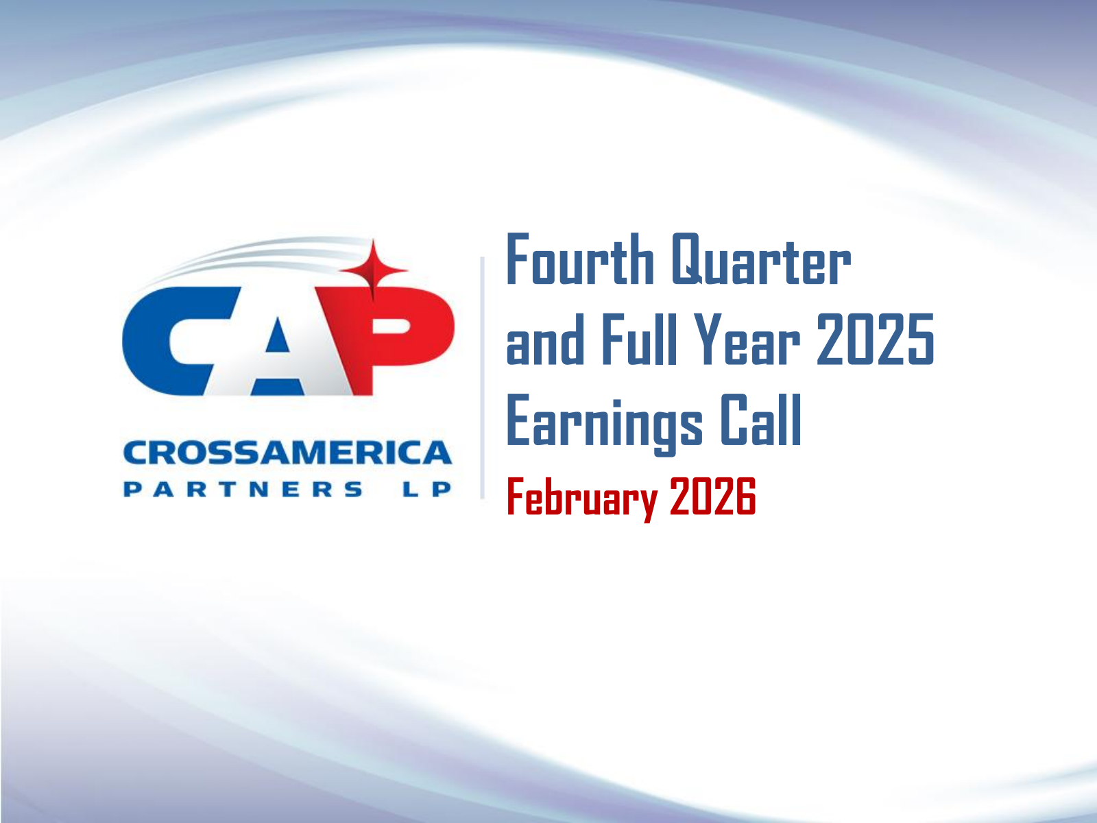 CrossAmerica Partners' Q4 2025 Slide Deck