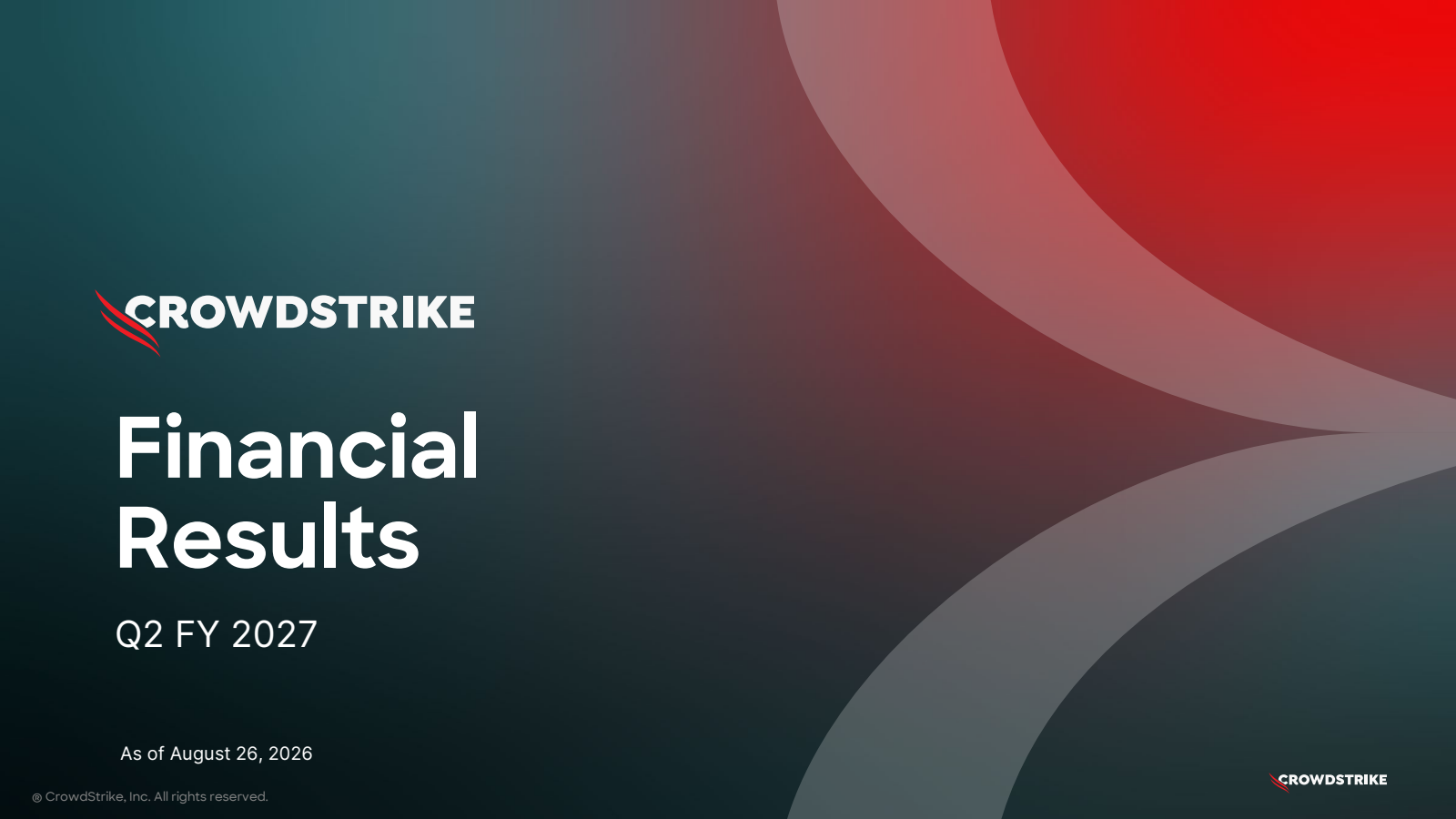 CrowdStrike's Q2 2027 Slide Deck