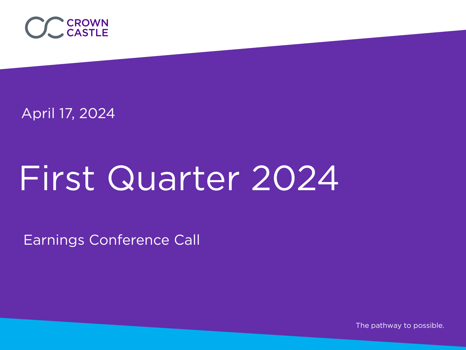 Crown Castle's Q1 2024 Slide Deck