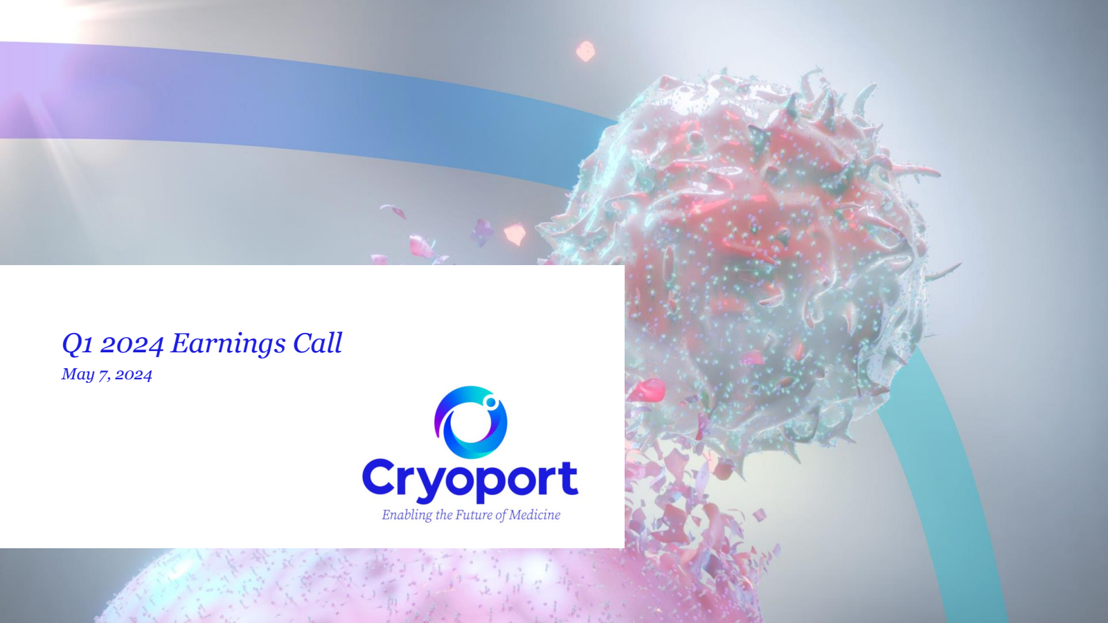 CryoPort's Q1 2024 Slide Deck