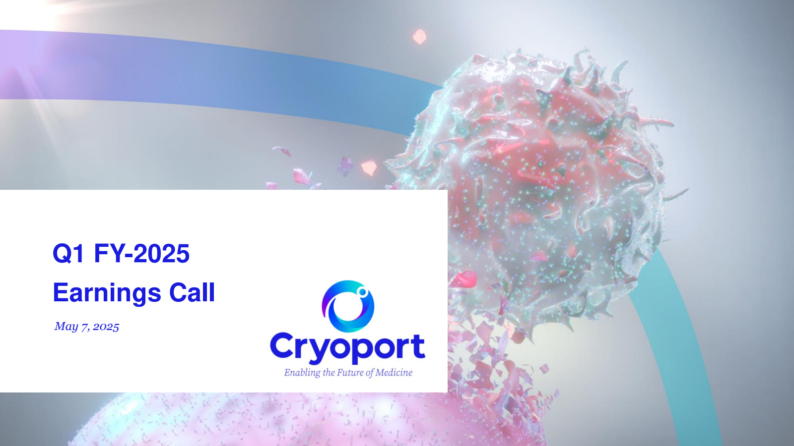 CryoPort's Q1 2025 Slide Deck