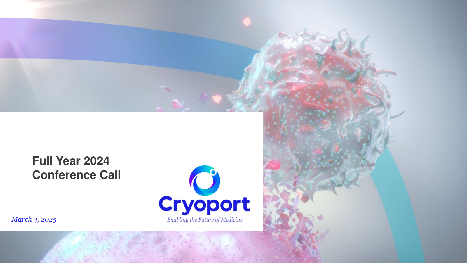 CryoPort's Q4 2024 Slide Deck
