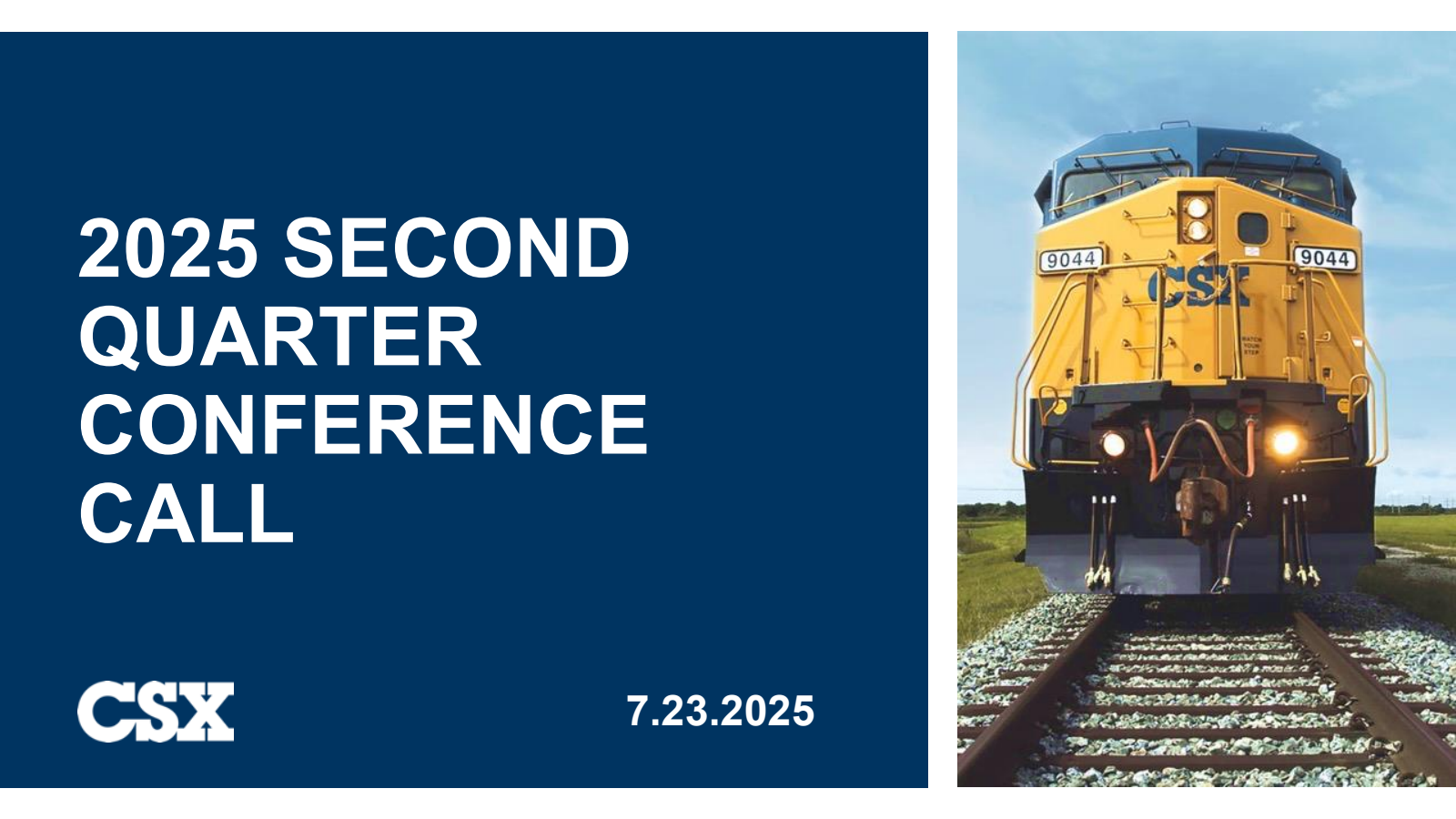 CSX's Q2 2025 Slide Deck