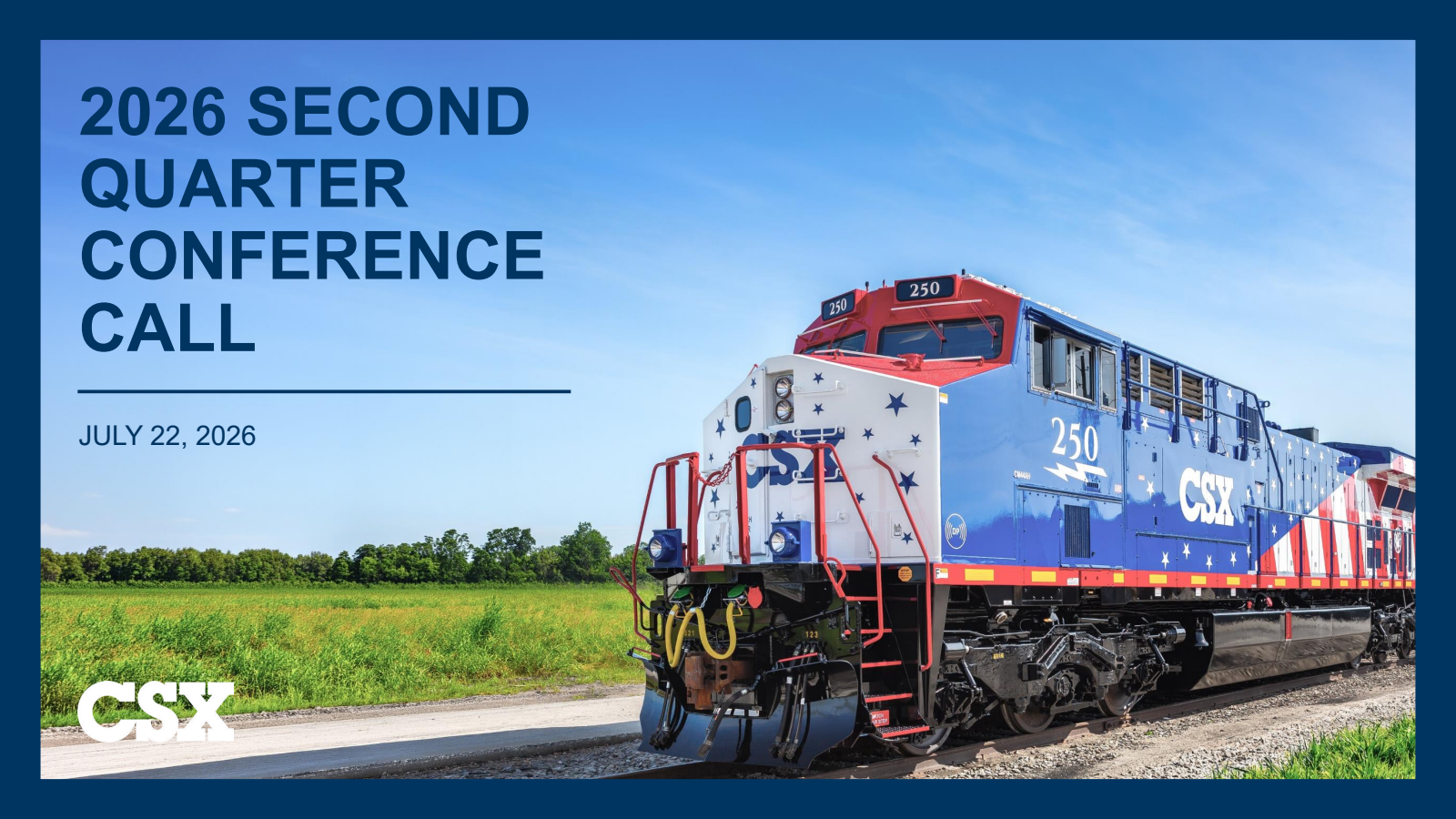 CSX's Q2 2026 Slide Deck