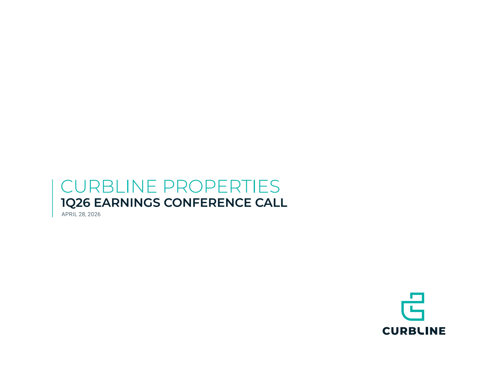 Curbline Properties' Q1 2026 Slide Deck