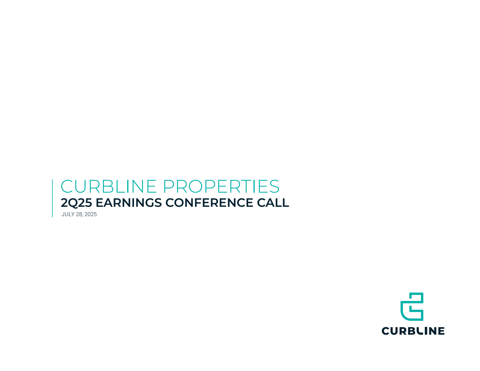 Curbline Properties' Q2 2025 Slide Deck