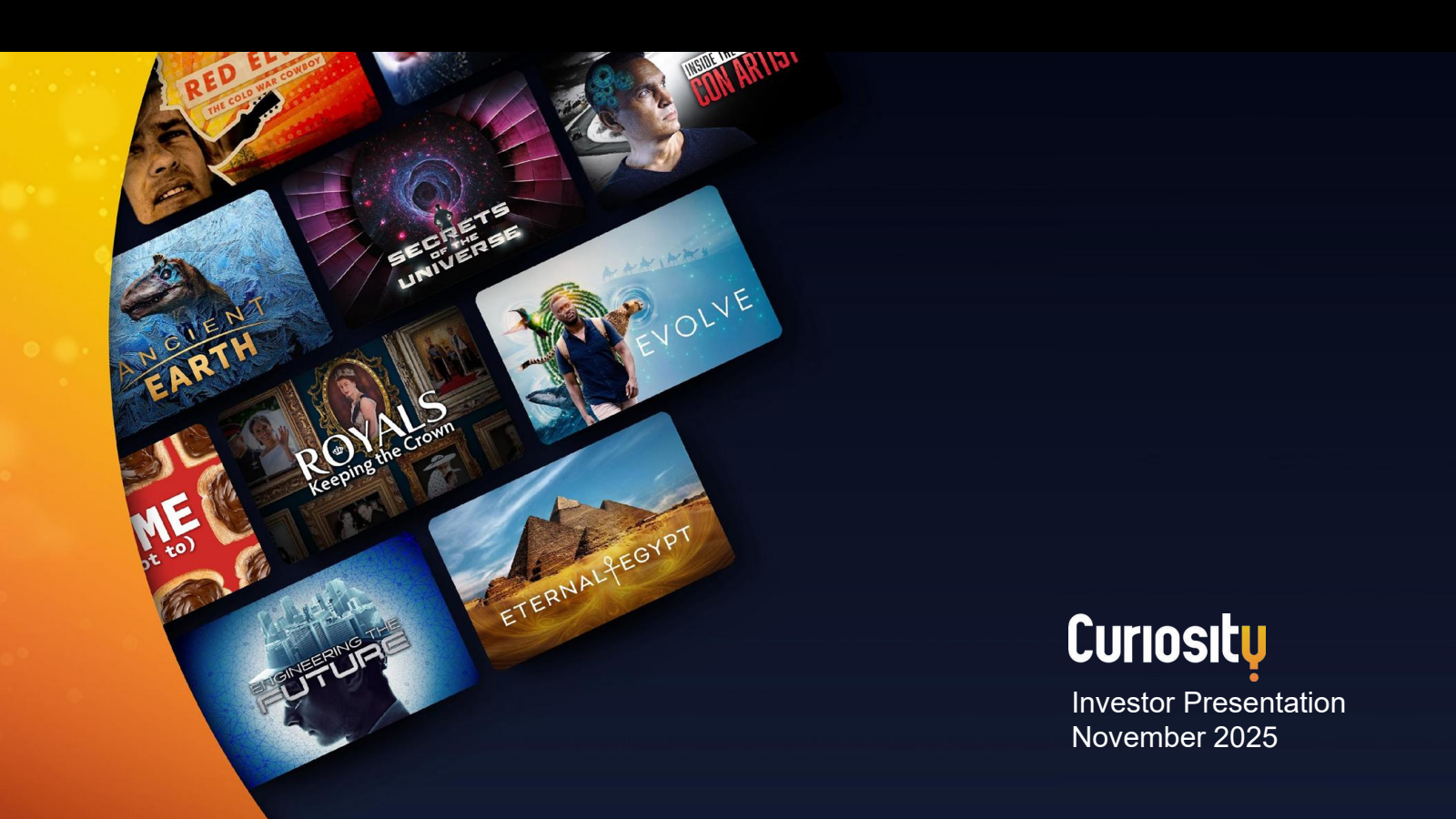 CuriosityStream's Q3 2025 Slide Deck