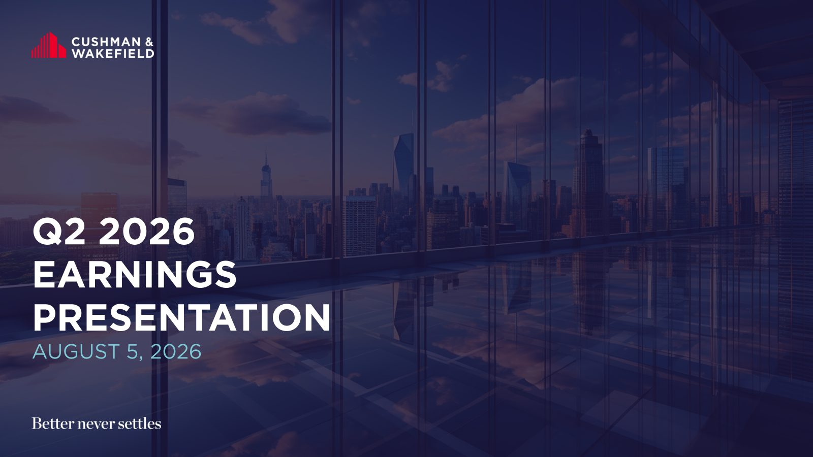 Cushman & Wakefield's Q2 2026 Slide Deck