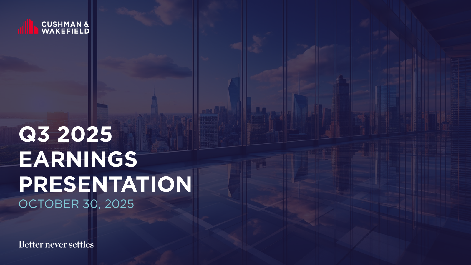 Cushman & Wakefield's Q3 2025 Slide Deck