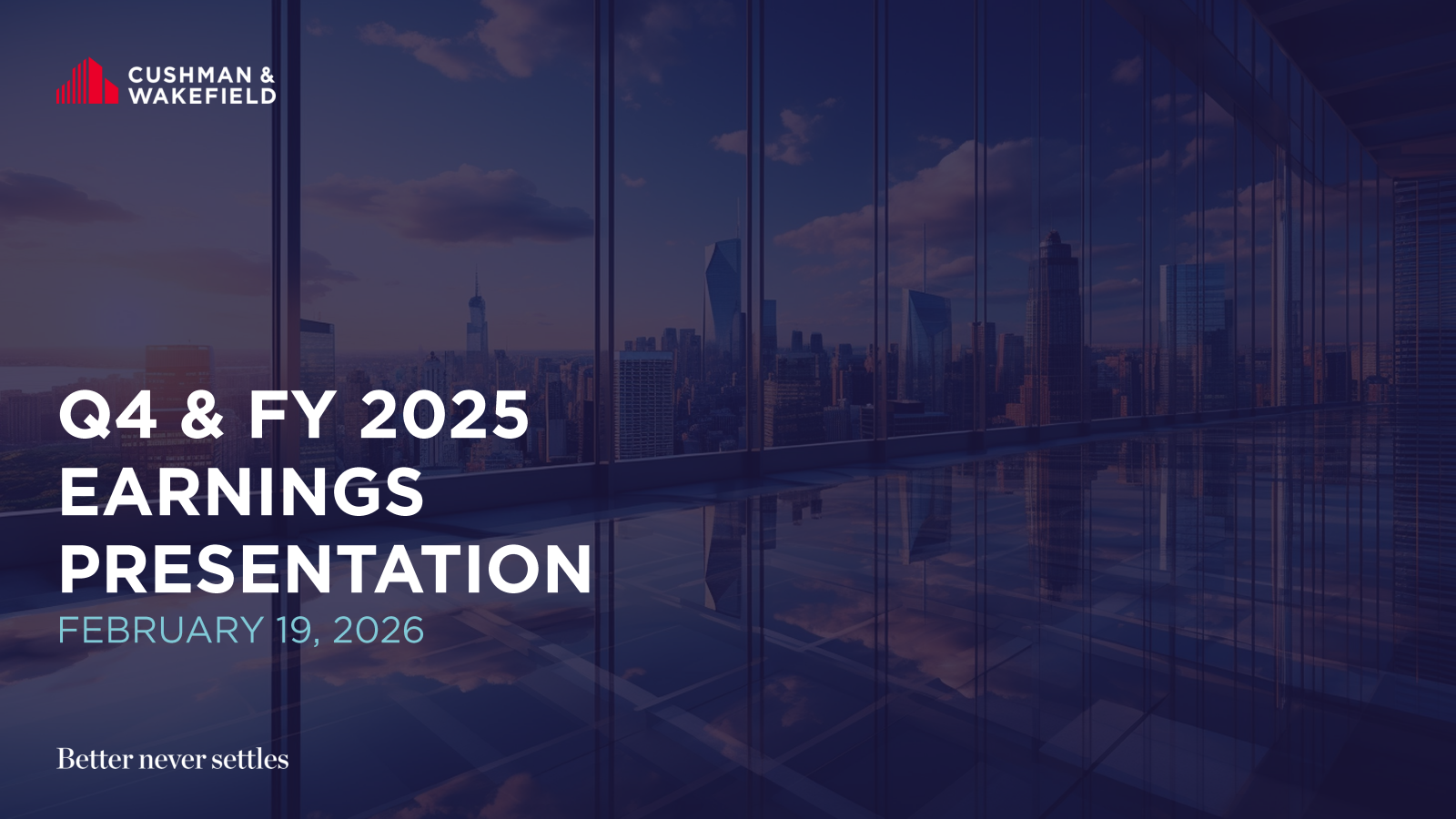 Cushman & Wakefield's Q4 2025 Slide Deck