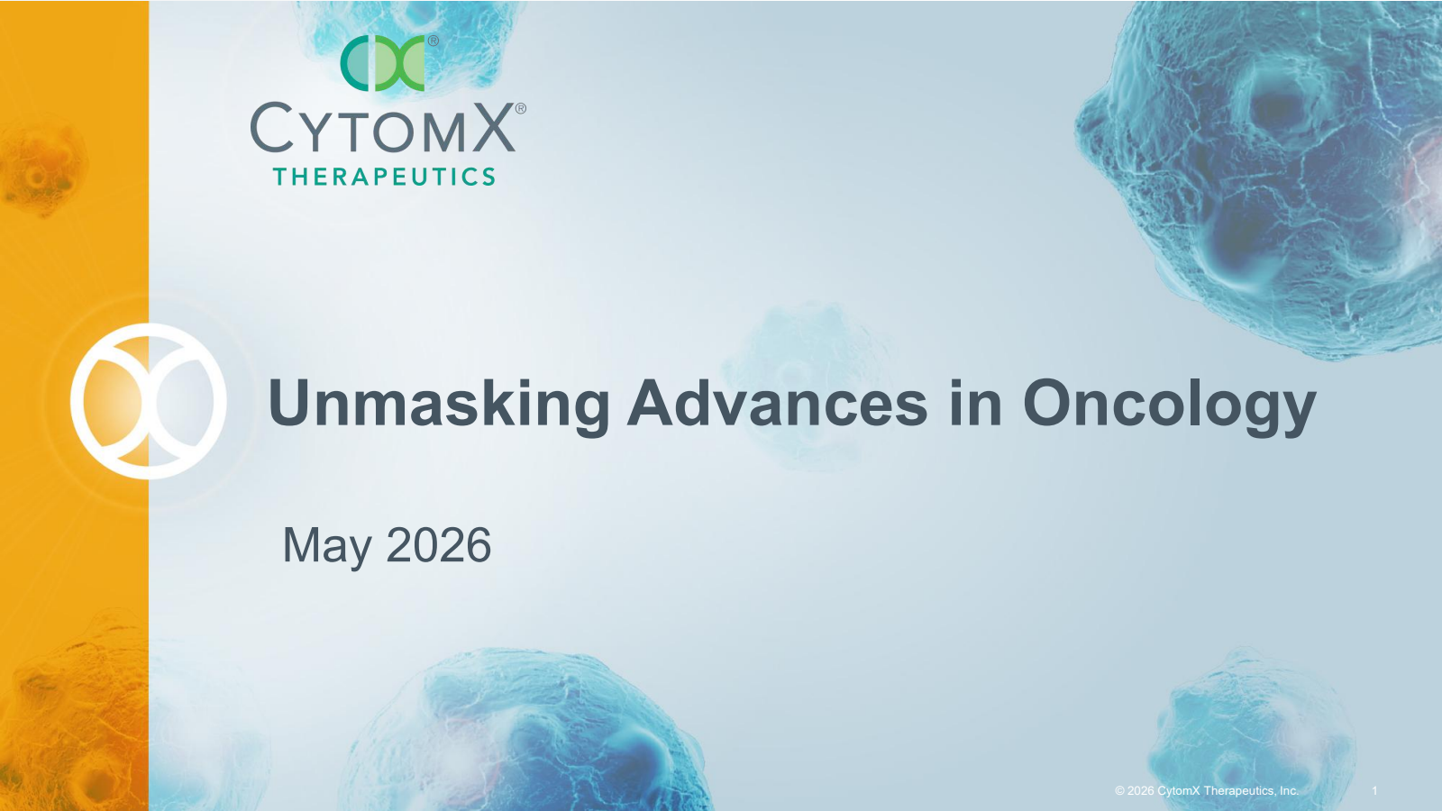 CytomX Therapeutics' Q1 2026 Slide Deck