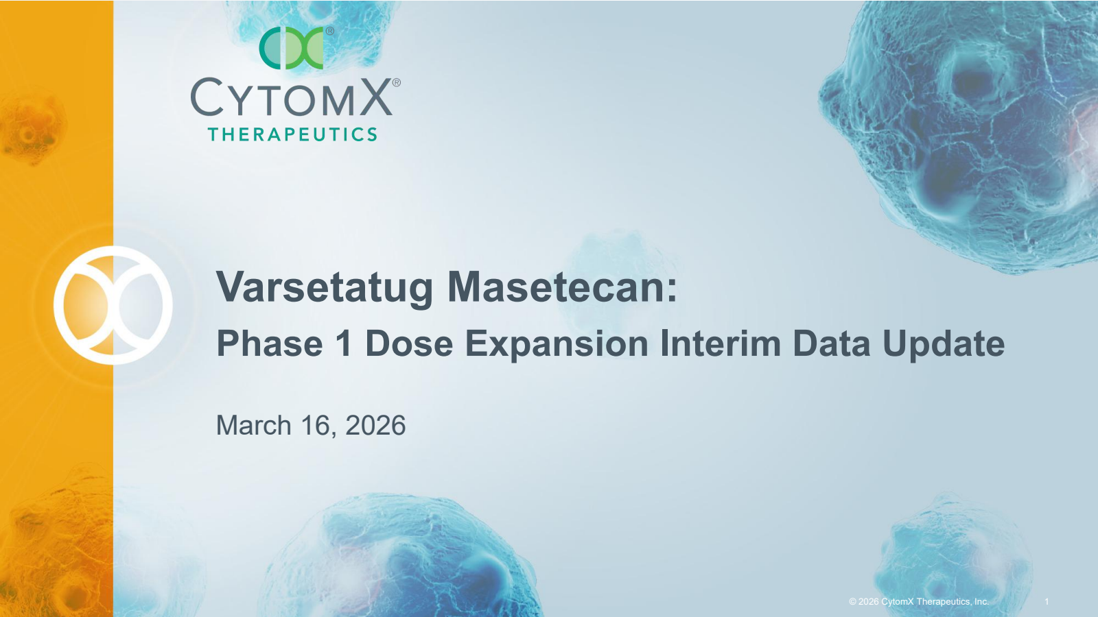 CytomX Therapeutics' Q4 2025 Slide Deck