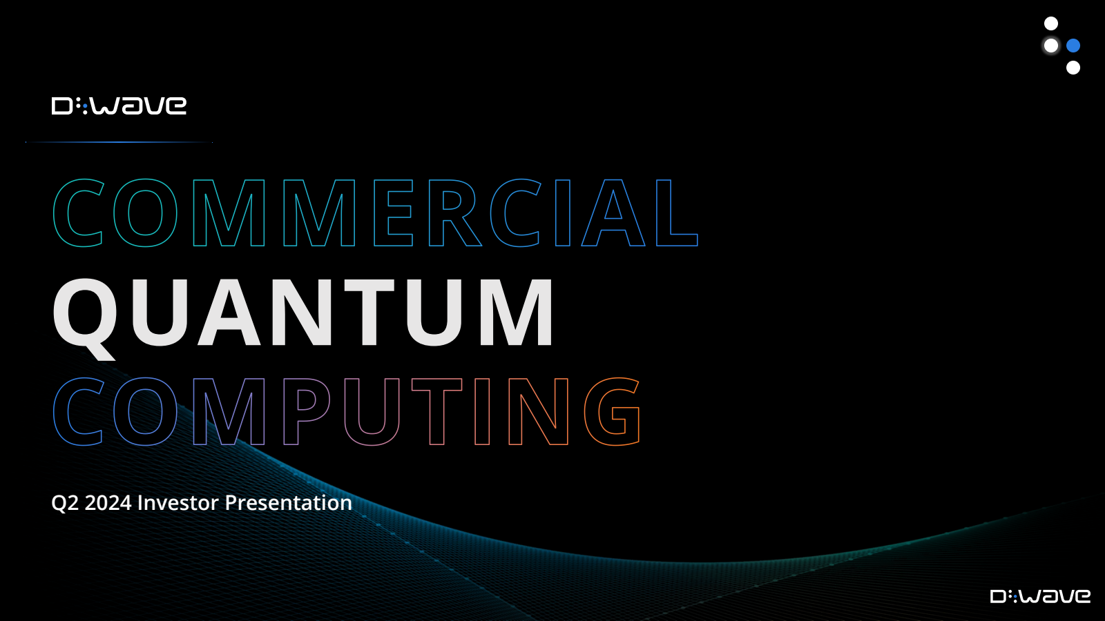 D-Wave Quantum's Q2 2024 Slide Deck