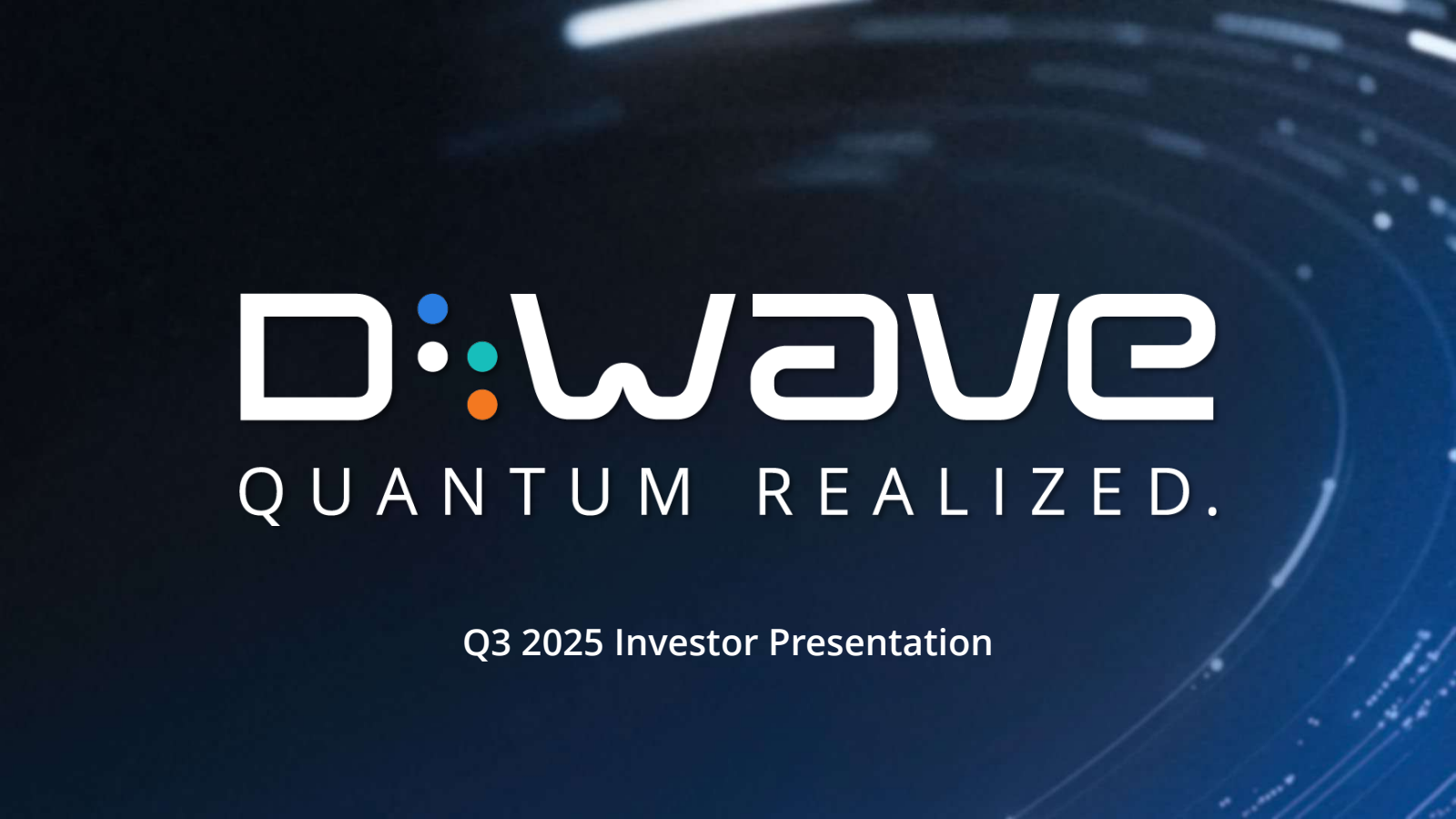 D-Wave Quantum's Q3 2025 Slide Deck