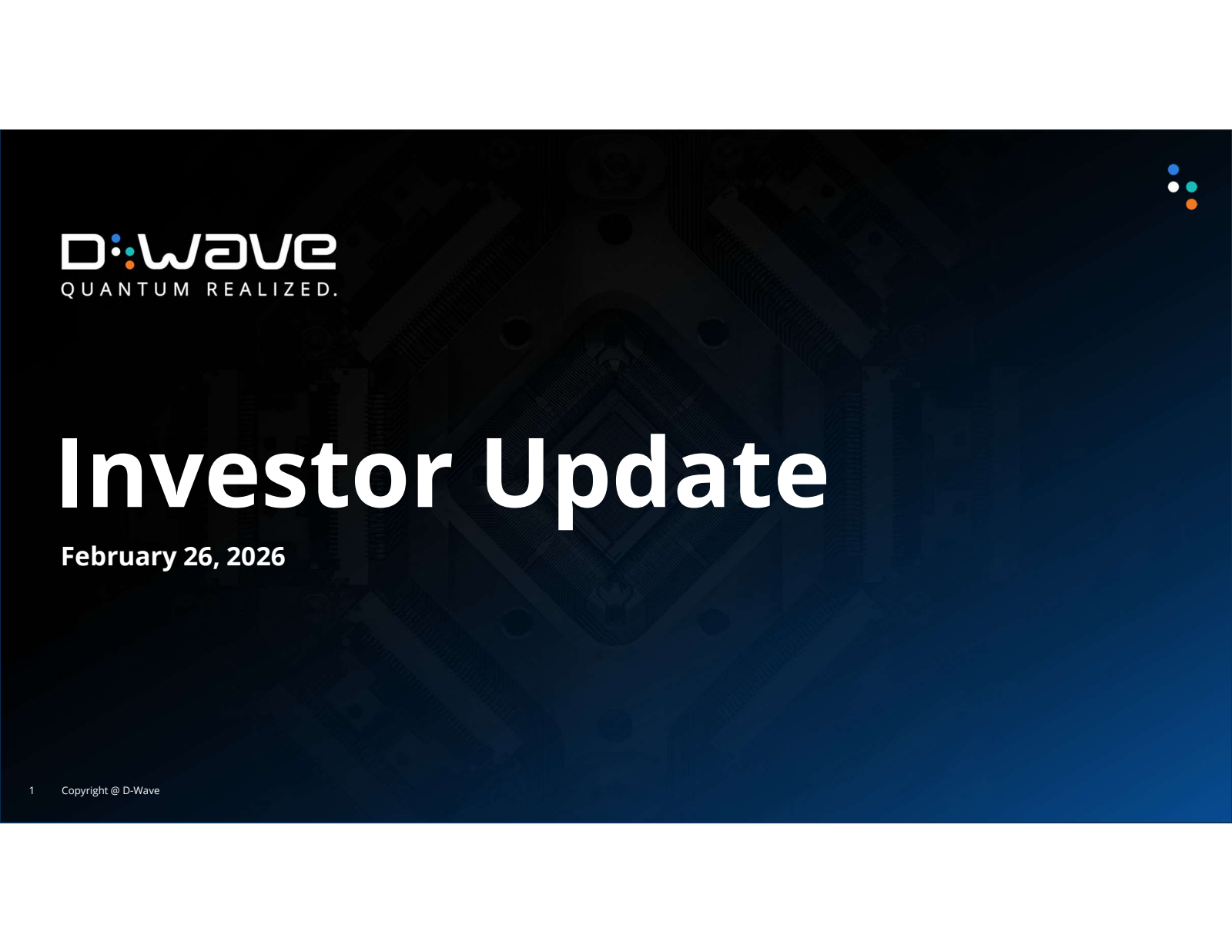 D-Wave Quantum's Q4 2025 Slide Deck