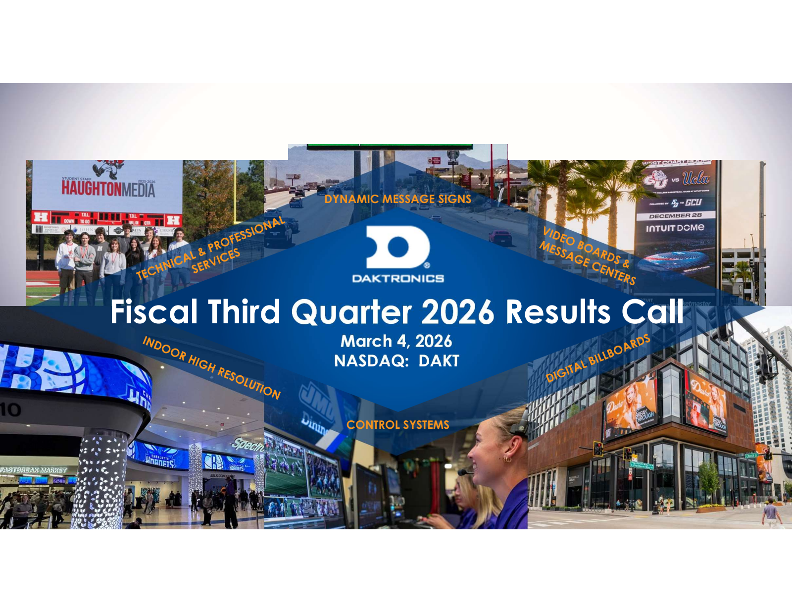 Daktronics' Q3 2026 Slide Deck