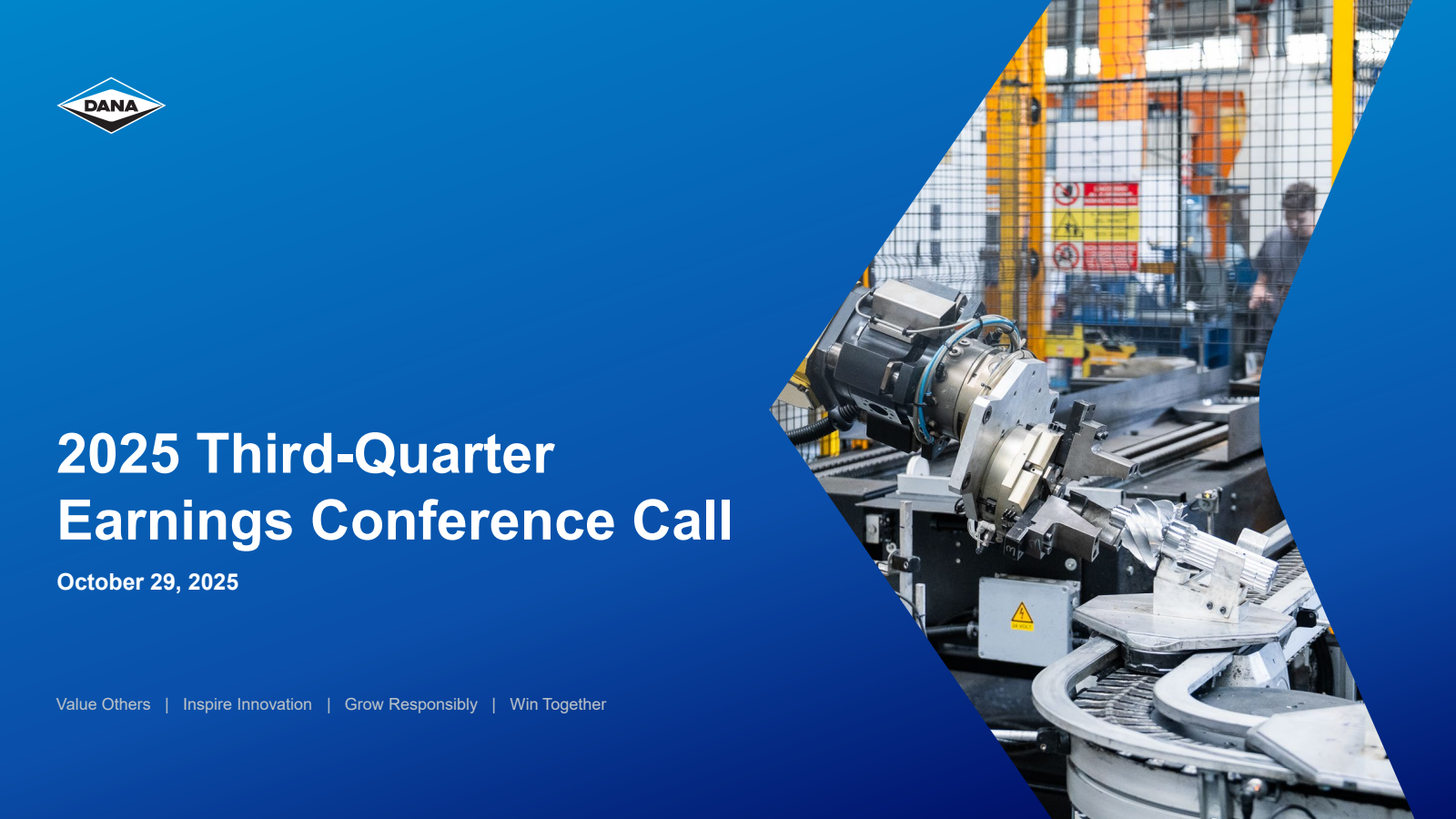 Dana's Q3 2025 Slide Deck