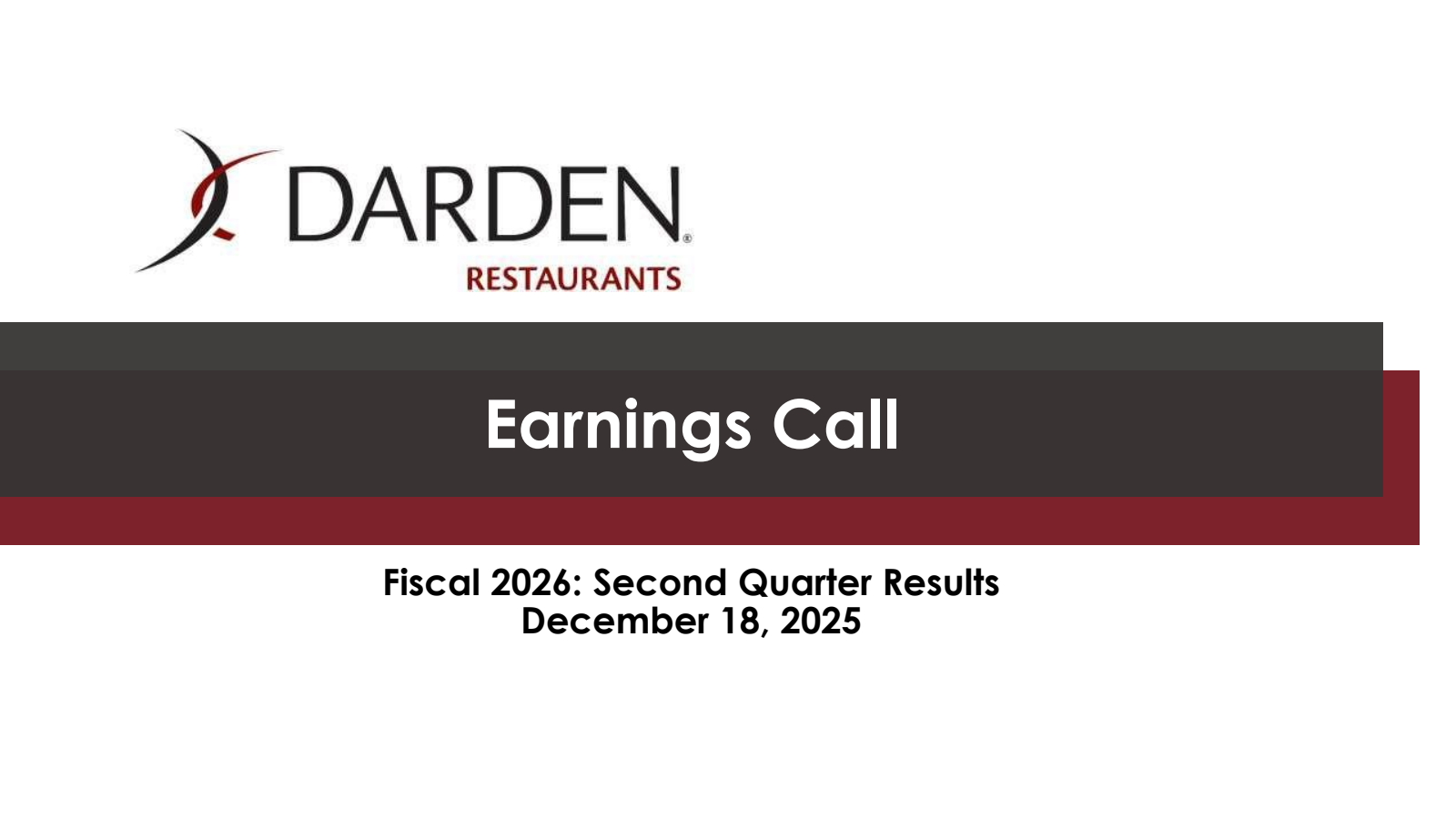 Darden Restaurants (DRI) Earnings Date and Reports 2026