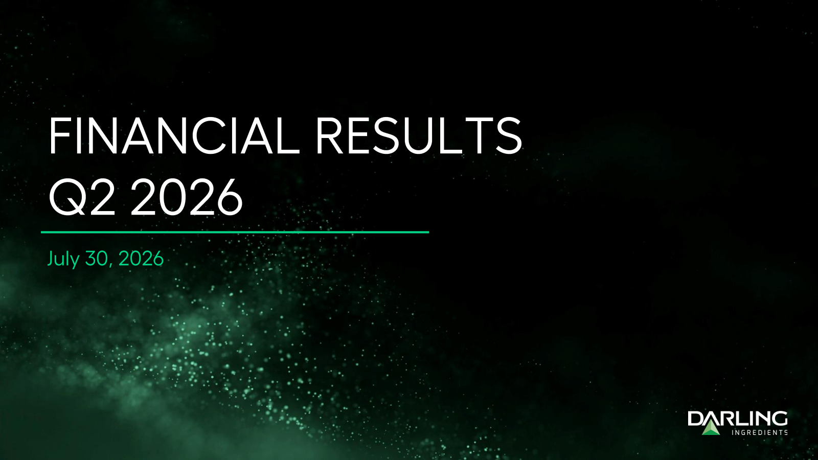Darling Ingredients' Q2 2026 Slide Deck