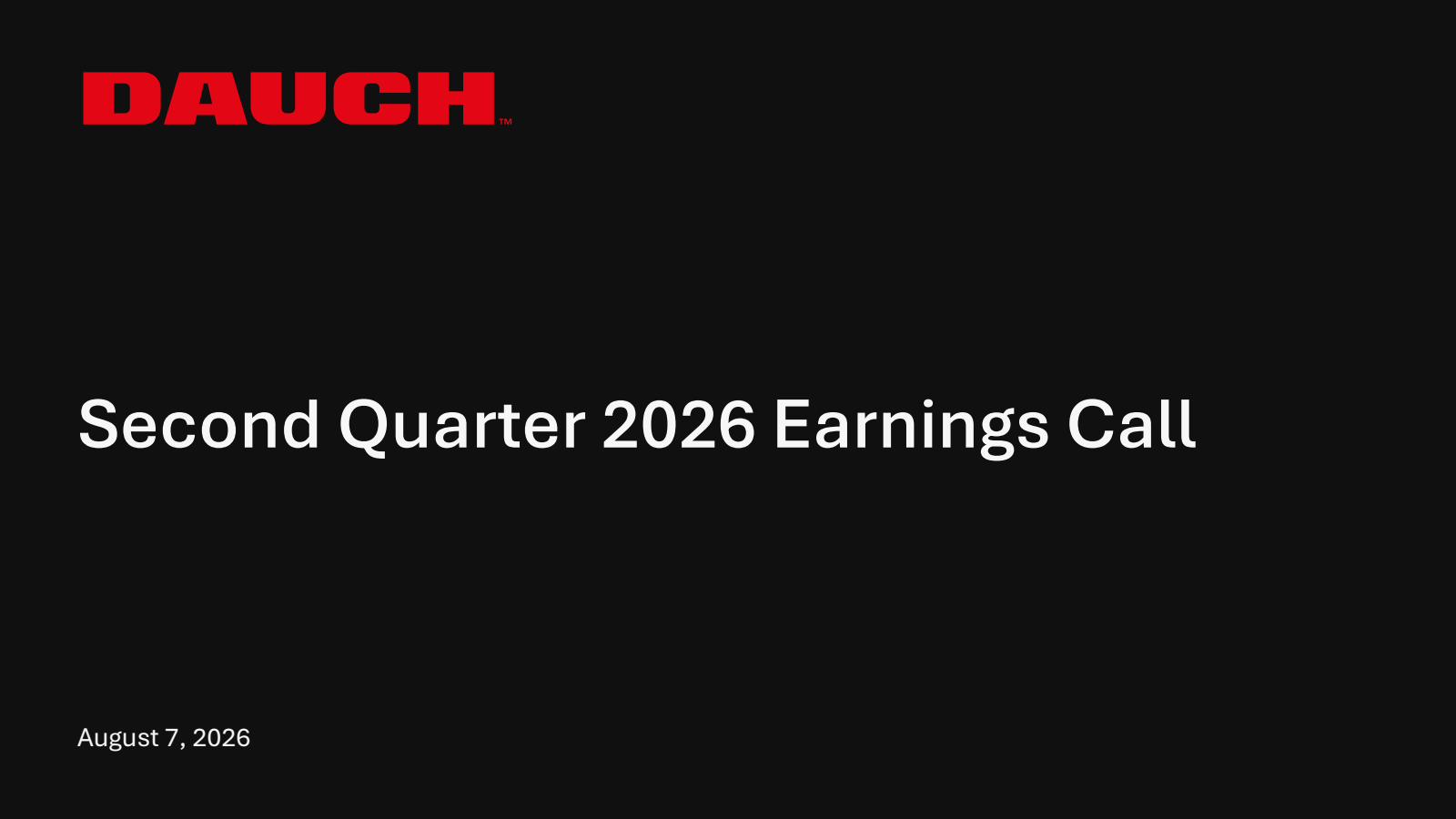 American Axle & Manufacturing's Q2 2026 Slide Deck