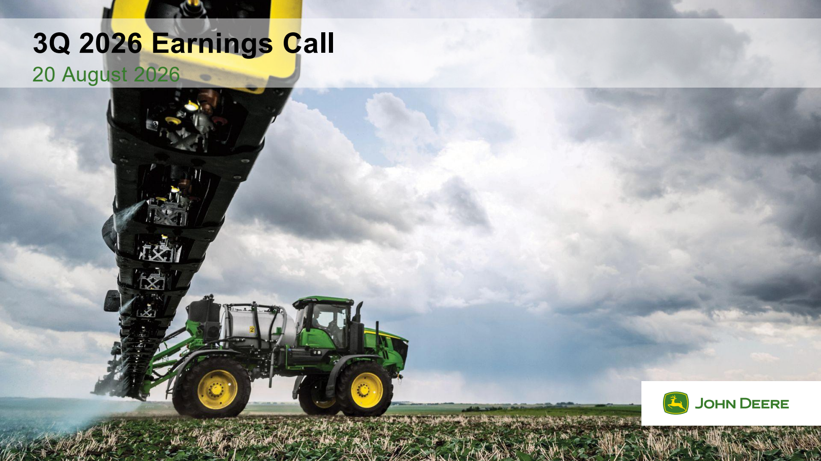 Deere & Company's Q3 2026 Slide Deck