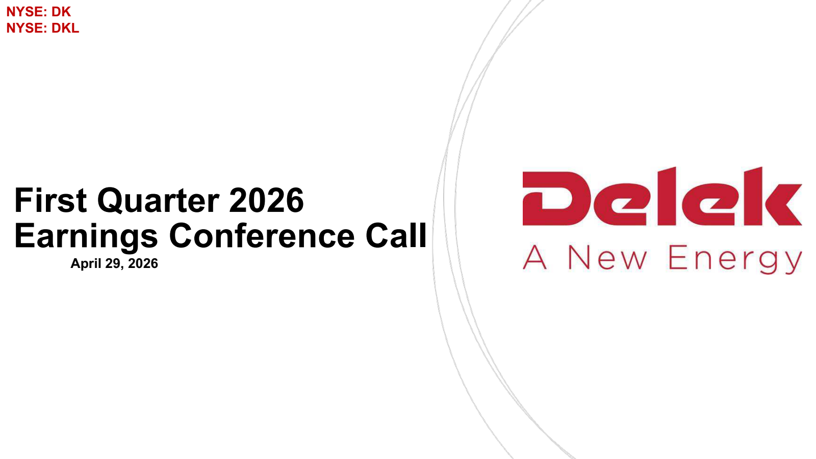 Delek US's Q1 2026 Slide Deck