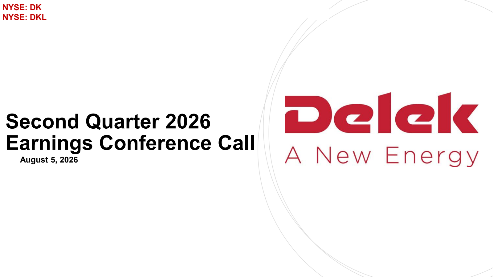 Delek US's Q2 2026 Slide Deck