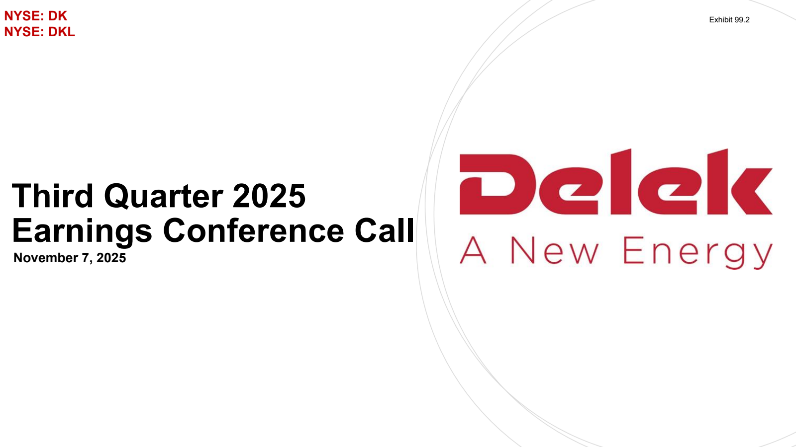 Delek US's Q3 2025 Slide Deck