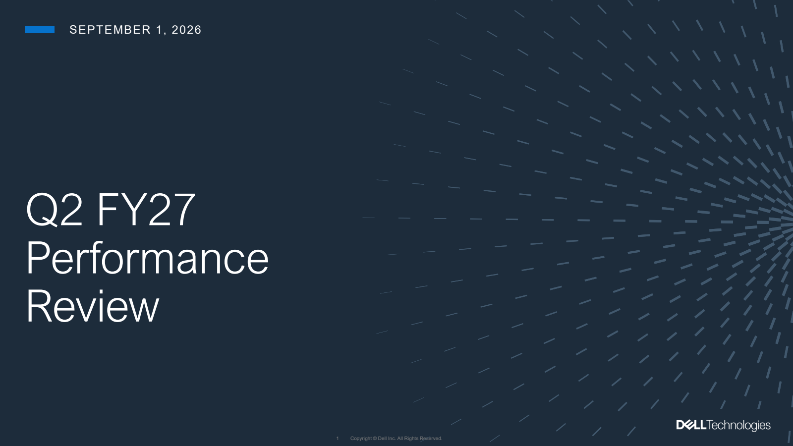 Dell Technologies' Q2 2027 Slide Deck