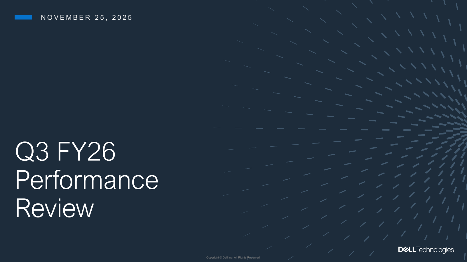 DELL Q3 2026 Earnings Report on 11/25/2025