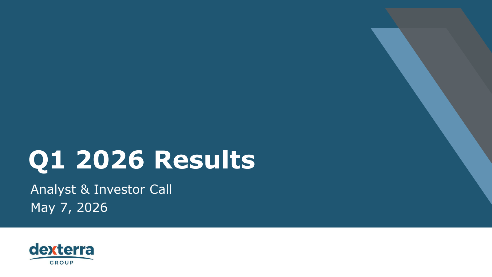 Dexterra Group's Q1 2026 Slide Deck