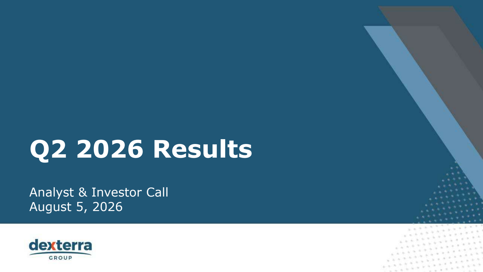 Dexterra Group's Q2 2026 Slide Deck