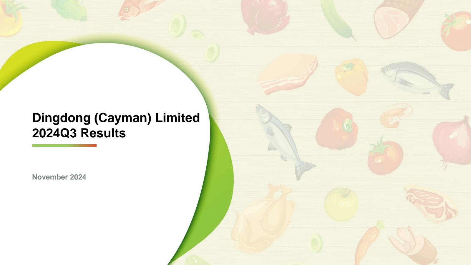 Dingdong (Cayman)'s Q3 2024 Slide Deck