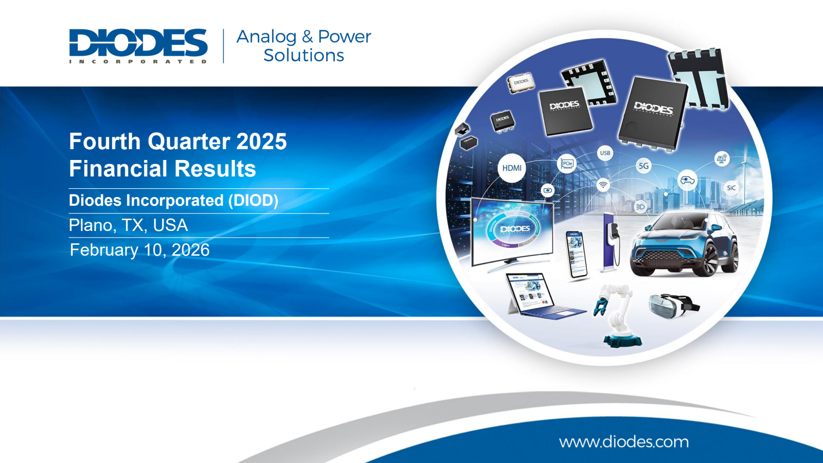Diodes' Q4 2025 Slide Deck