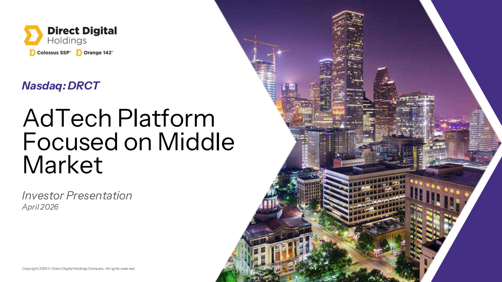Direct Digital's Q4 2025 Slide Deck