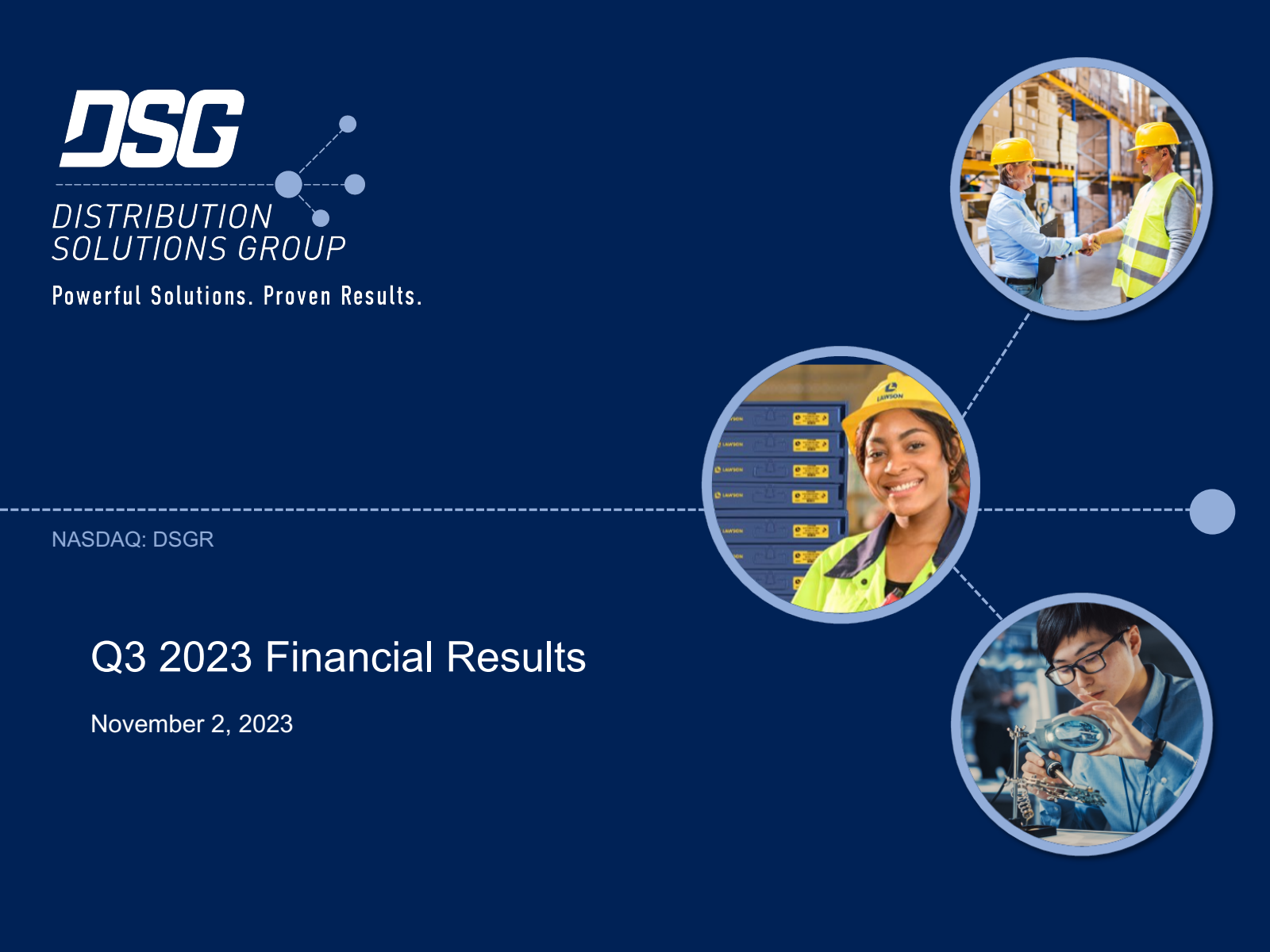 Distribution Solutions Group's Q3 2023 Slide Deck