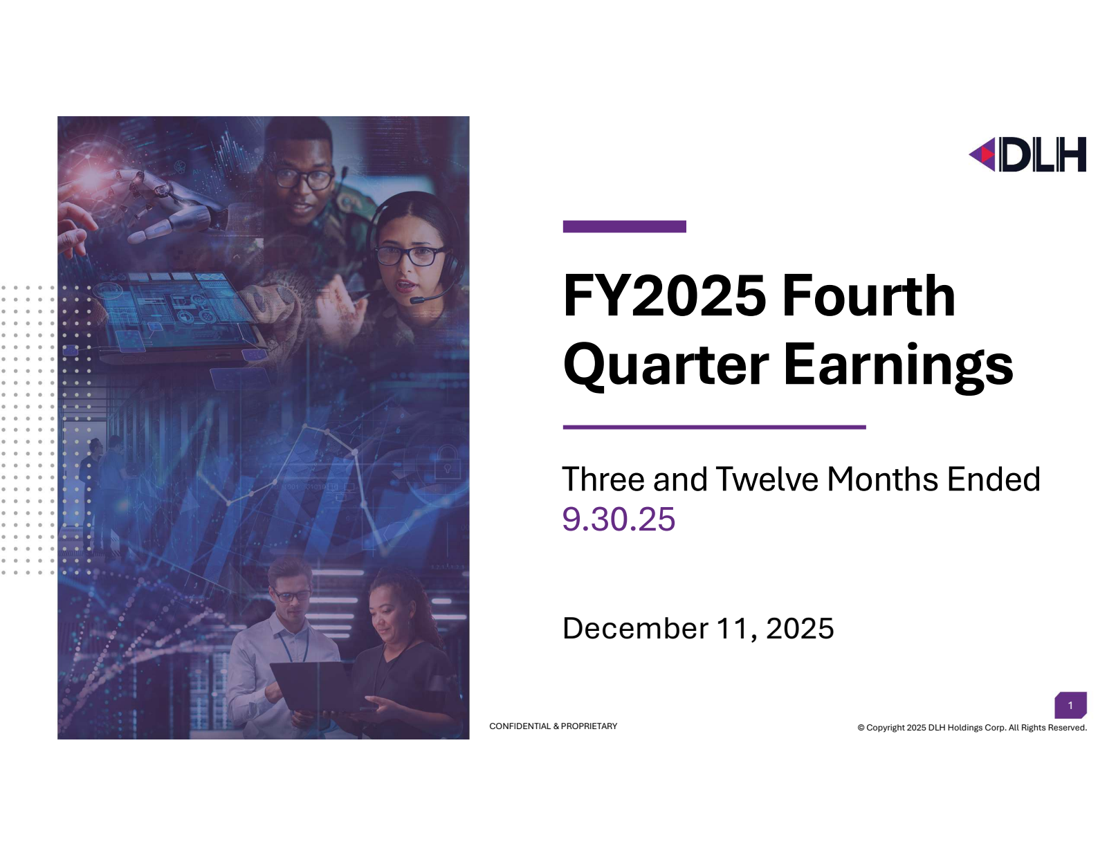 DLH's Q4 2025 Slide Deck
