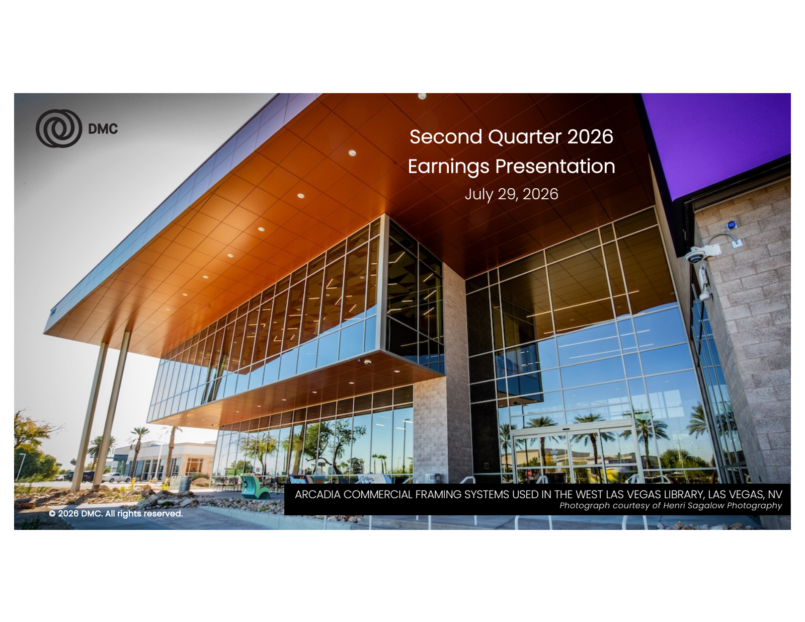 DMC Global's Q2 2026 Slide Deck