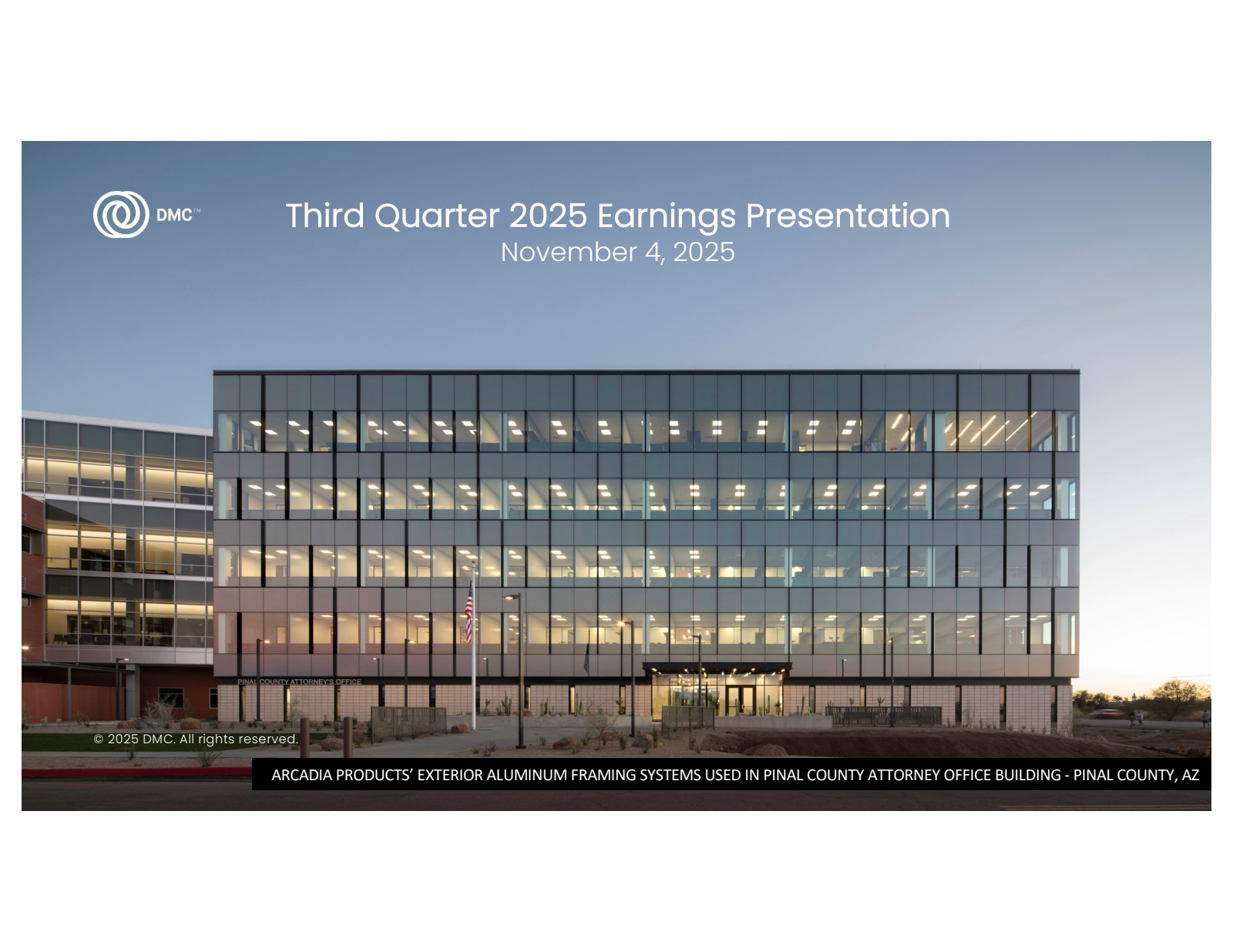 DMC Global's Q3 2025 Slide Deck