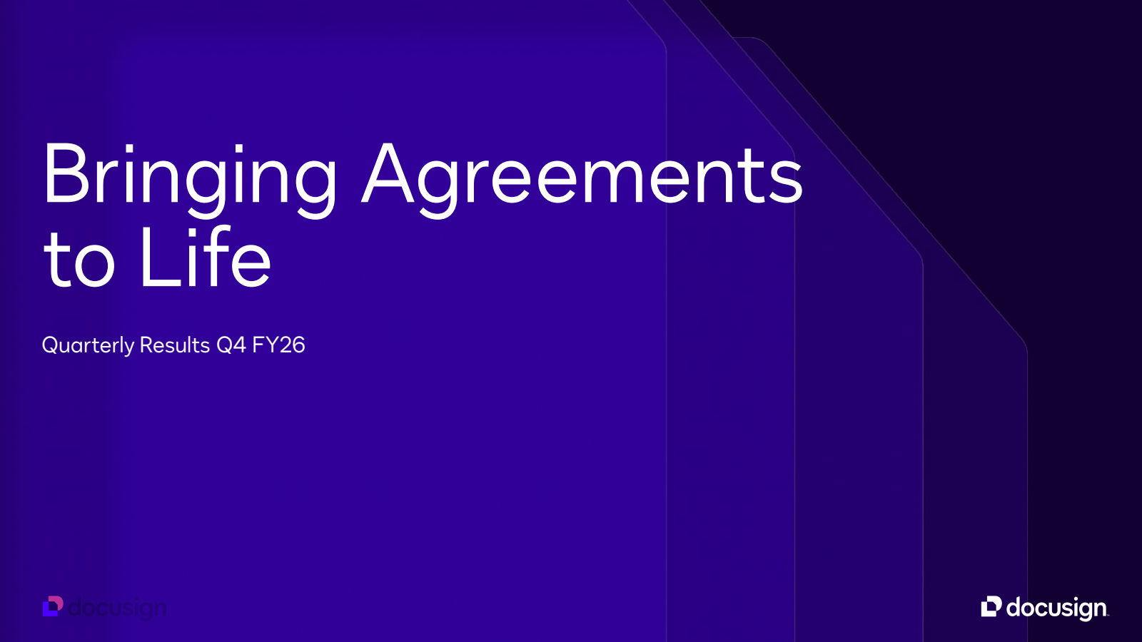 Docusign's Q4 2026 Slide Deck