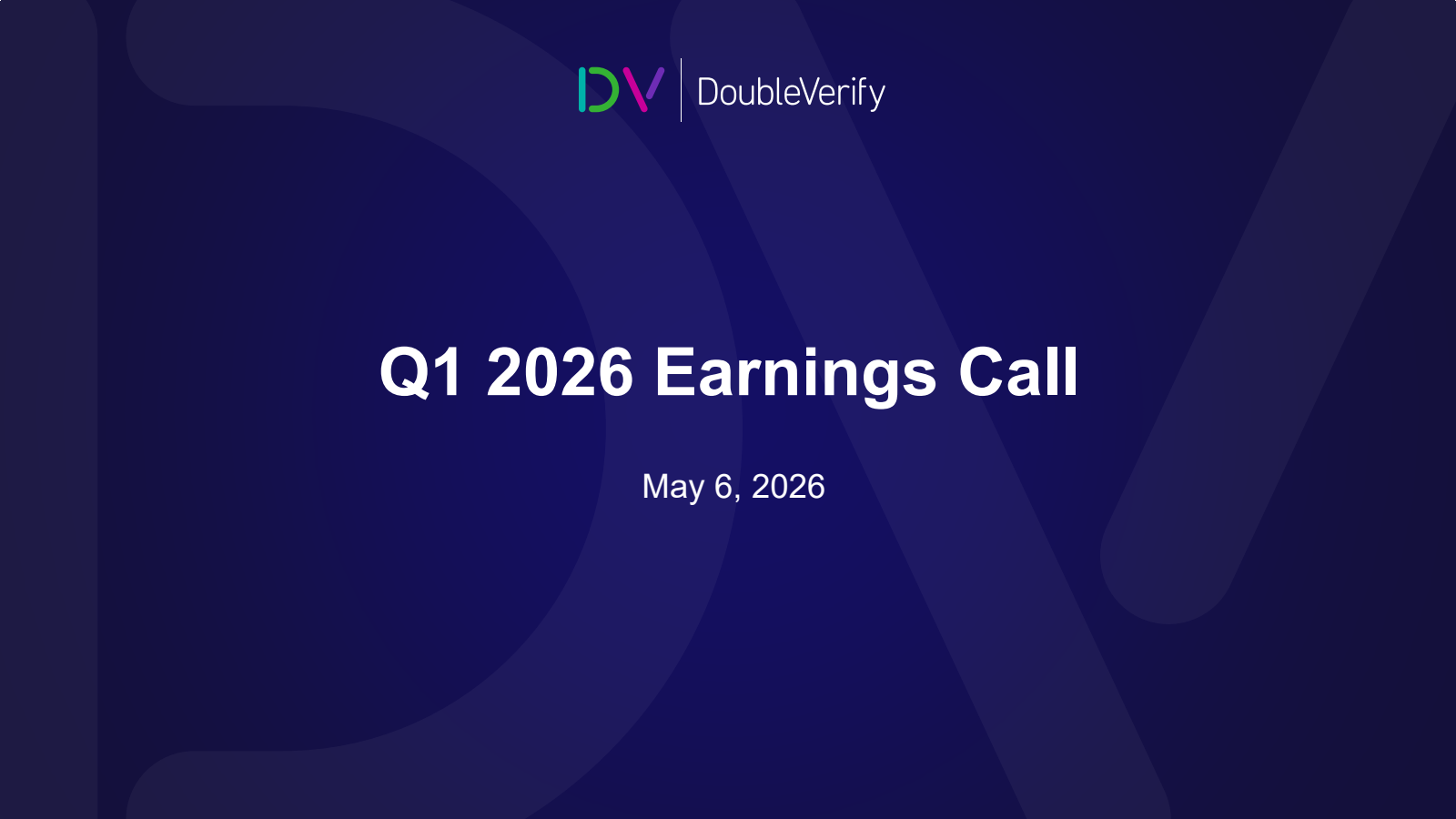 DoubleVerify's Q1 2026 Slide Deck